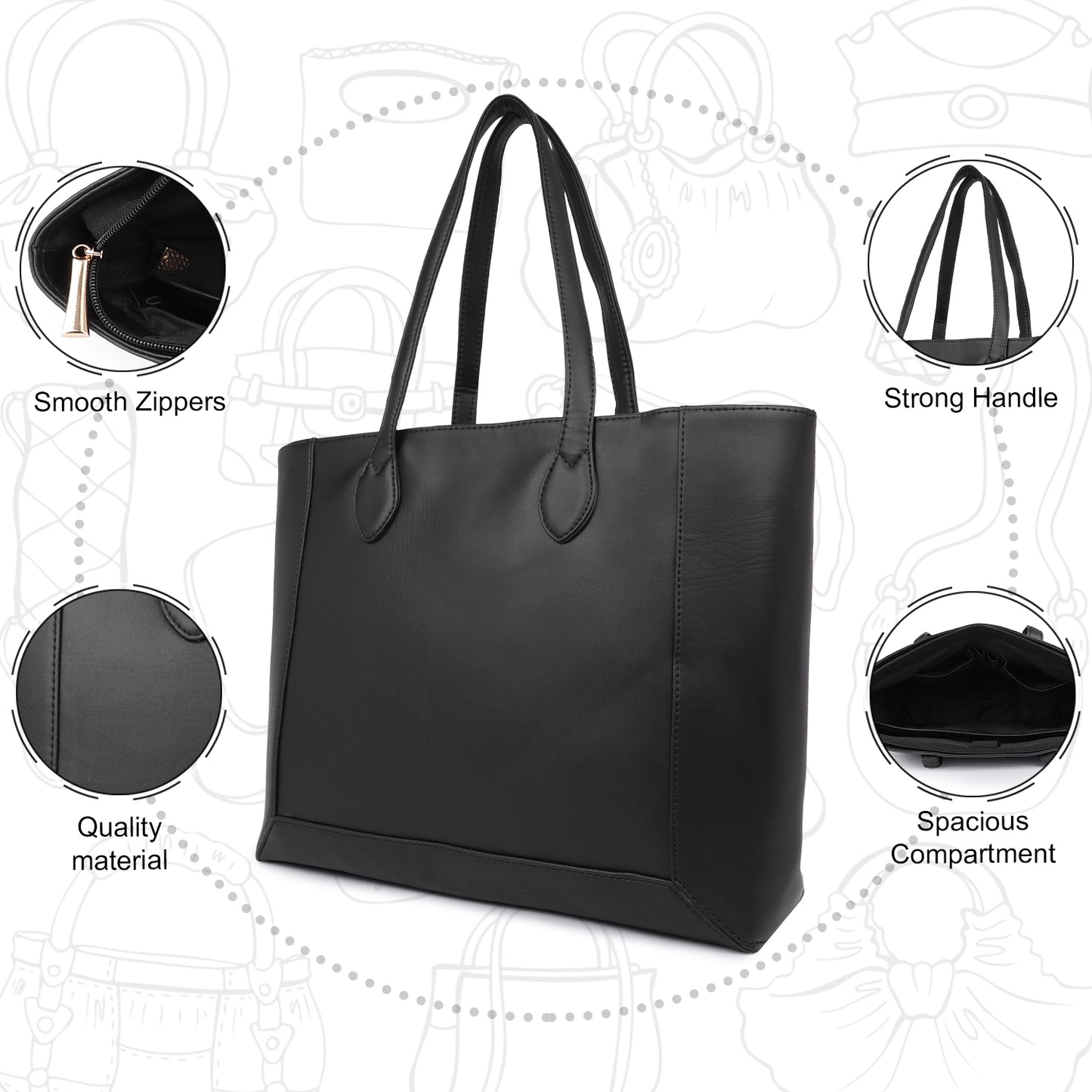Women Small Size Tote Bag (0049)