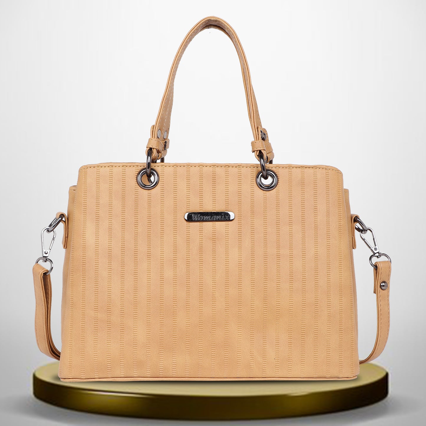 Tri- Compartment Handbag