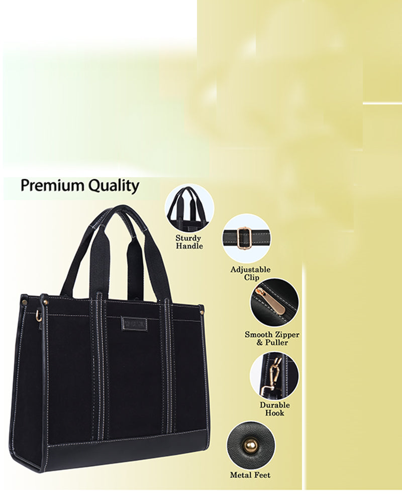 Canvas Laptop Tote Bag 14 inch Casual Briefcase Handbag