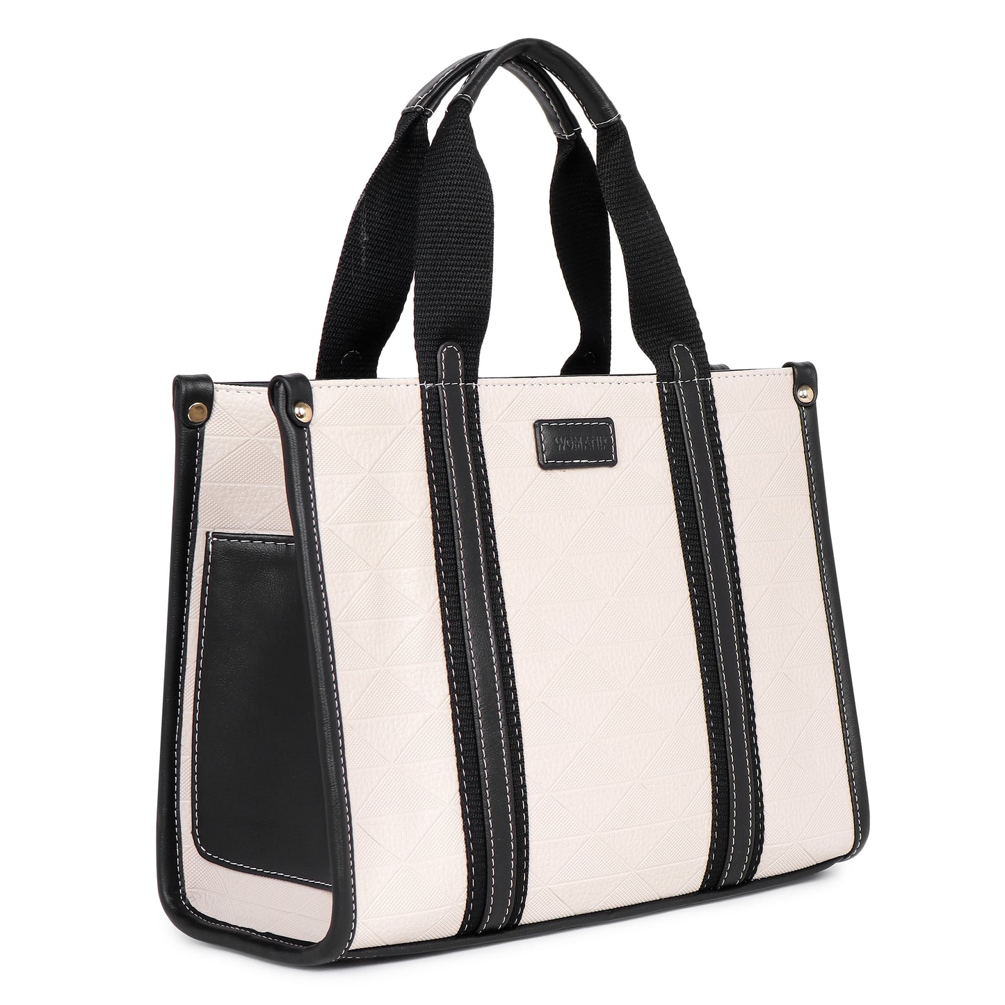 Womanix PU Laptop Tote Bags for Women with Front Pocket, Work Bag,15 inch tote for Women, Large Capacity Handbag for Office, School, Travel, Teacher Purse (Beige Tan) (0096)
