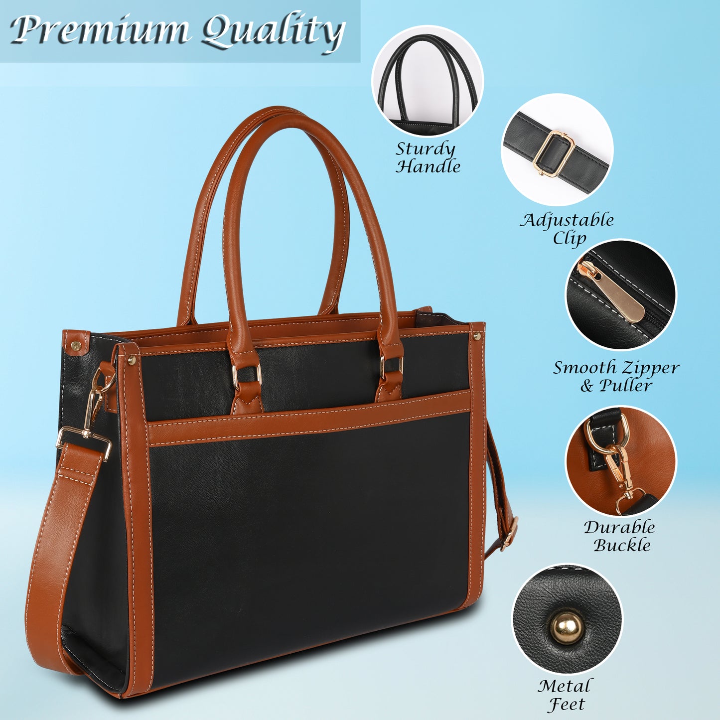 Women Canvas Laptop Tote Bag 14 Inch, College Bag, Office Bags(0073)