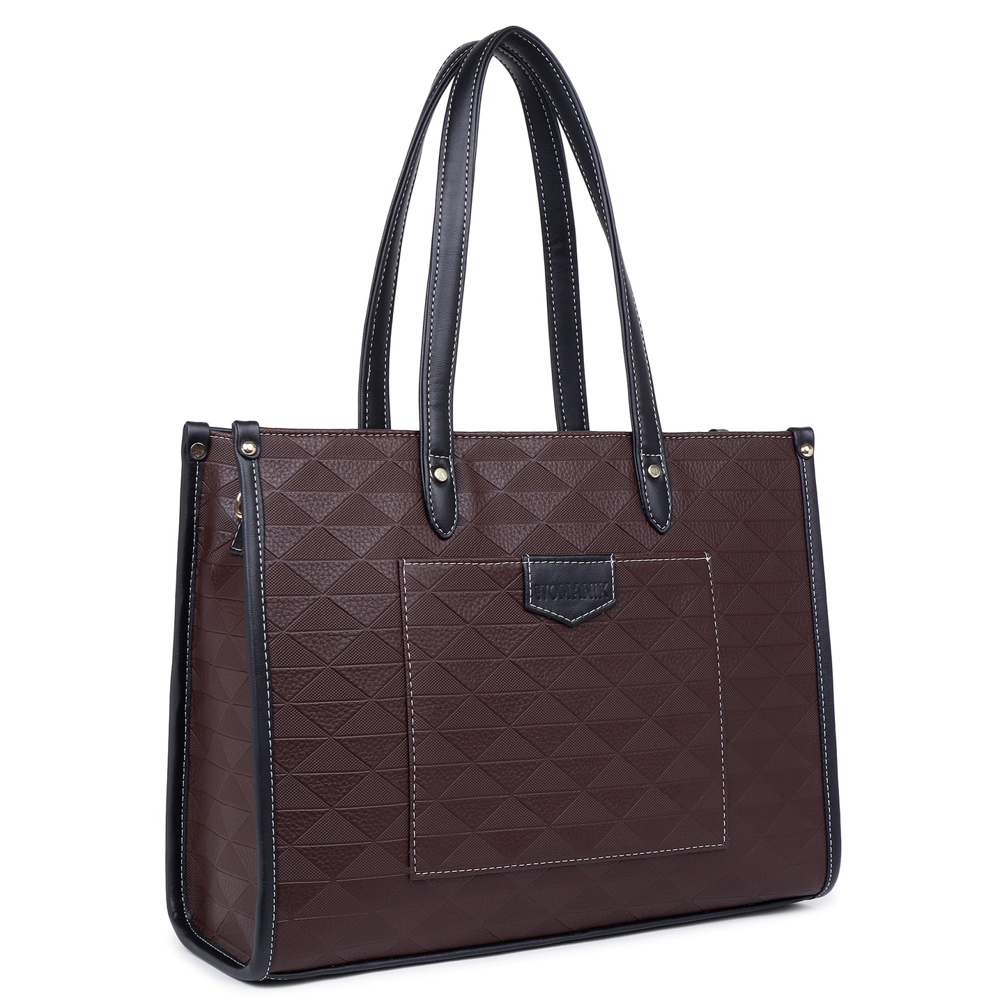 Womanix Laptop Tote Bag PU Laptop Bag 14 inch Work Shoulder Bags Casual Briefcase Handbag for Travel, Office, College (0089)
