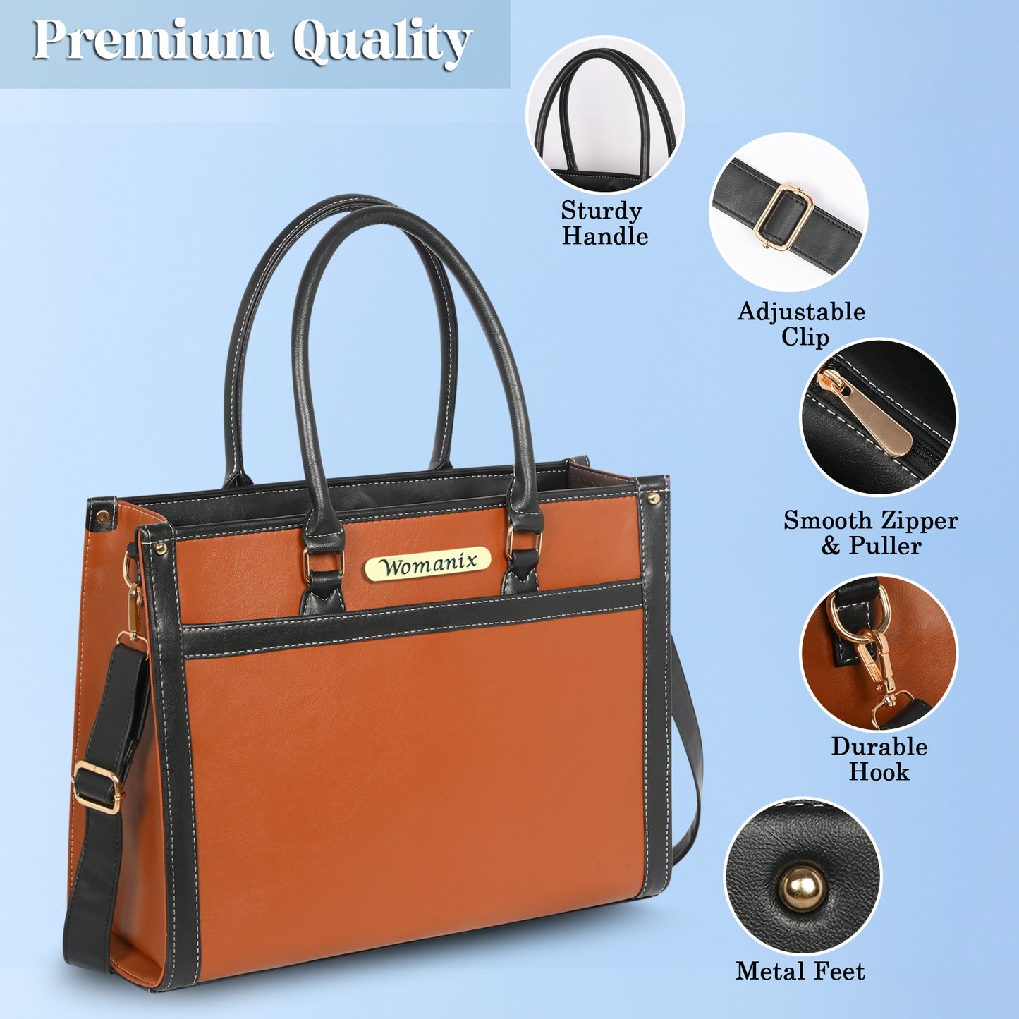 Women Canvas Laptop Tote Bag 14 Inch, College Bag, Office Bags(0073)