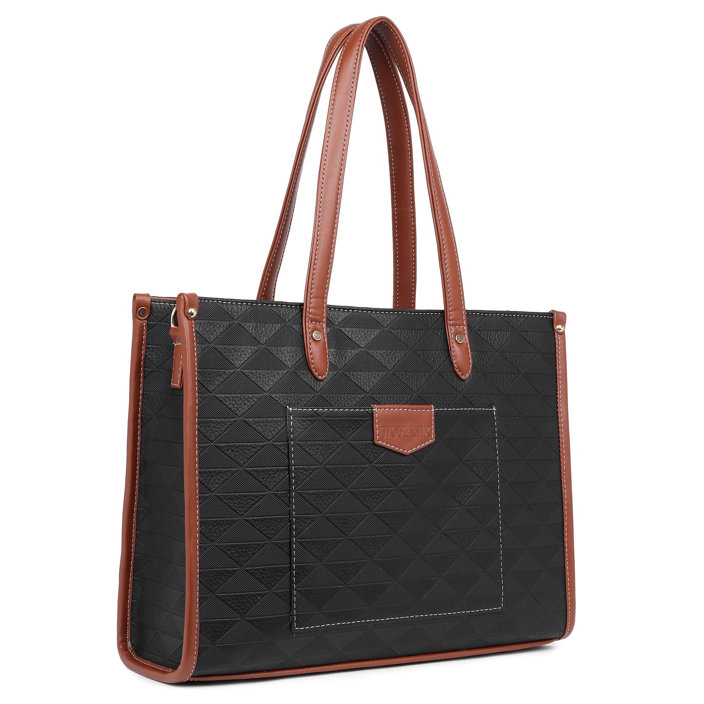 Womanix Laptop Tote Bag PU Laptop Bag 14 inch Work Shoulder Bags Casual Briefcase Handbag for Travel, Office, College (0089)
