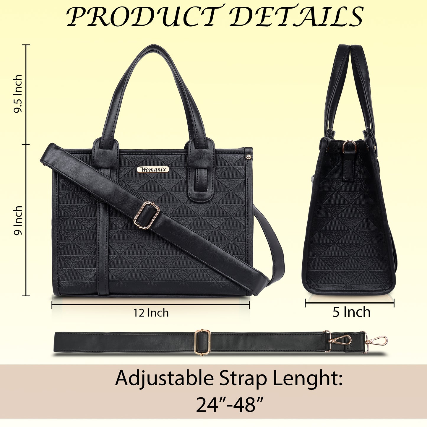 Womanix Purses and Handbags for Women, Tote Shoulder Bag Satchel Purse (95)