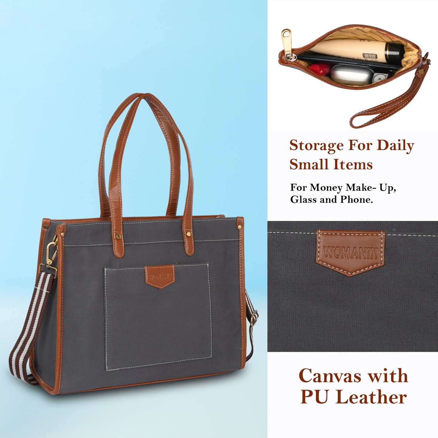 Noir Charm Laptop Tote
