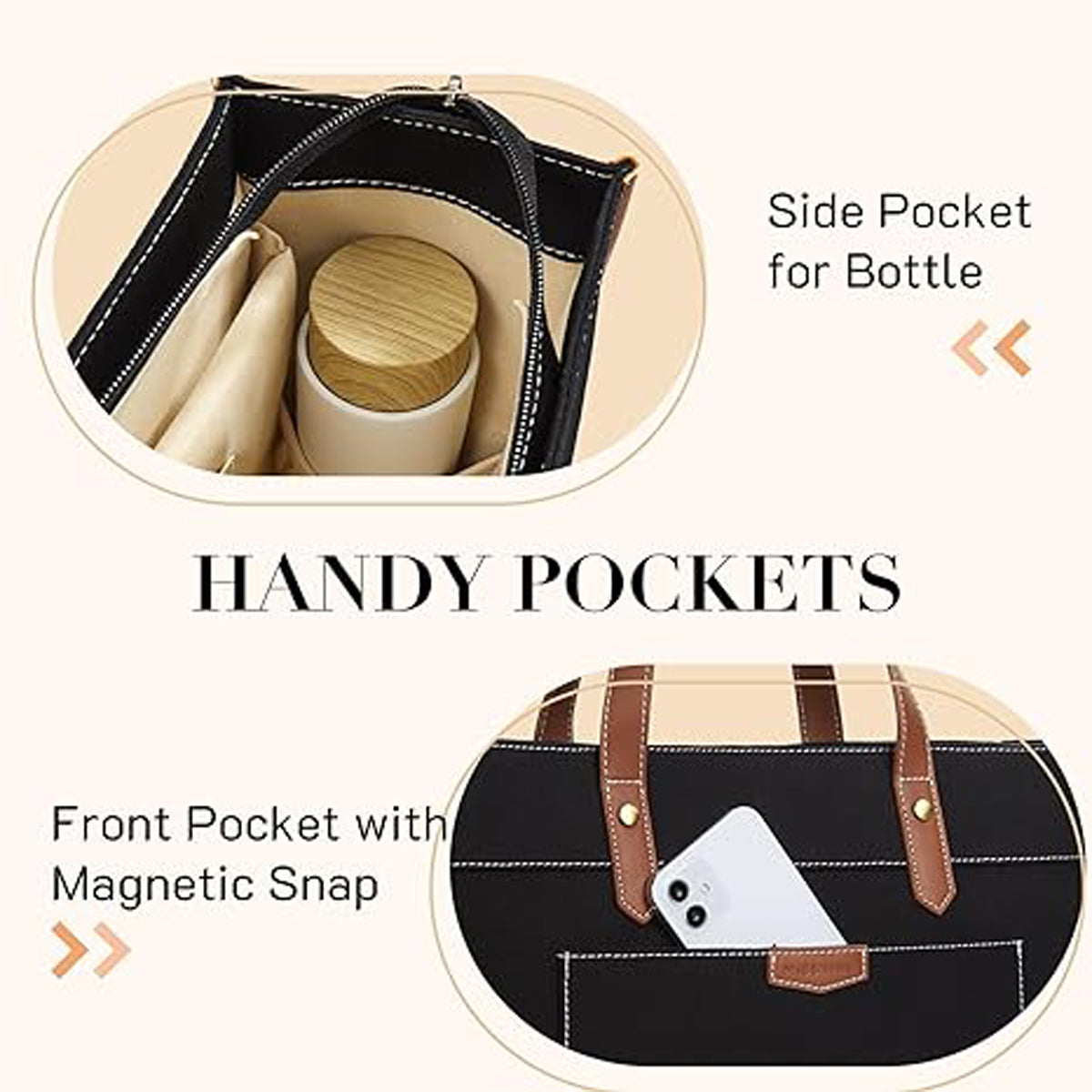 Noir Charm Laptop Tote
