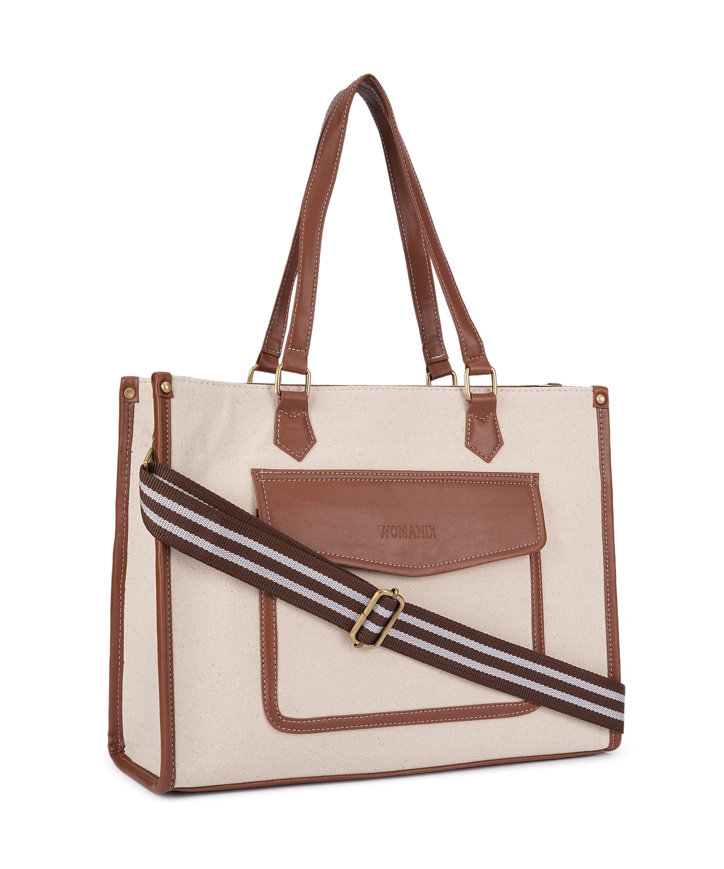 Canvas Laptop Tote Bag 14 Inch Casual Briefcase Handbag