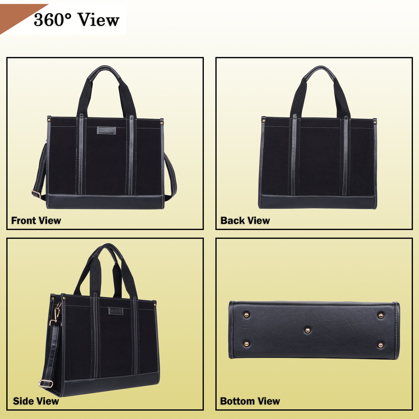 Canvas Laptop Tote Bag 14 inch Casual Briefcase Handbag