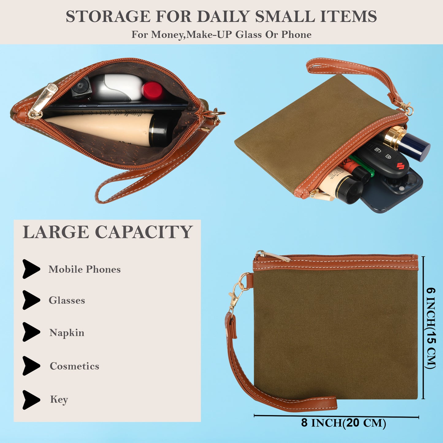 Canvas Laptop Tote Bag 14 inch Casual Briefcase Handbag