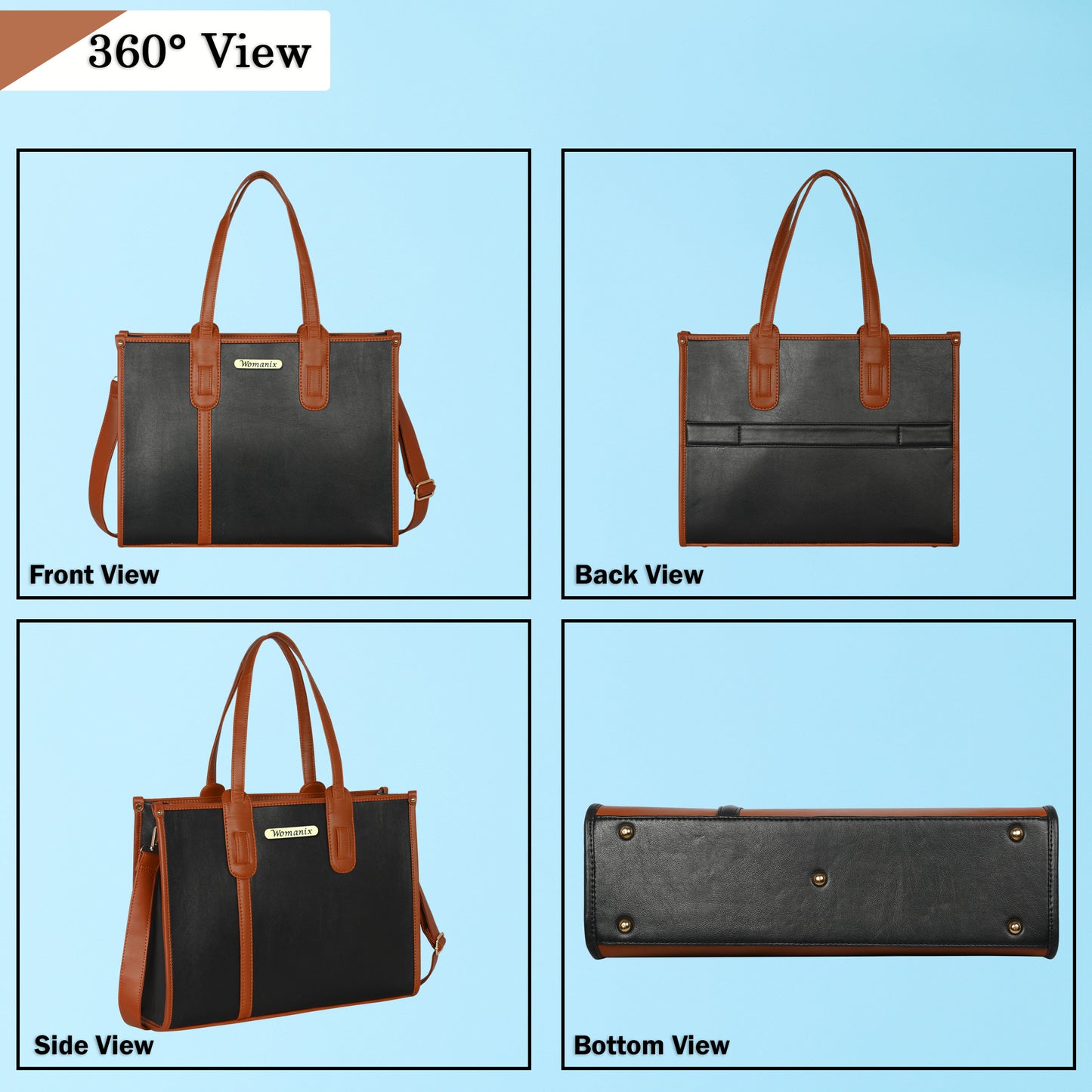 Women PU Laptop Tote bag 15 Inch College Bag Office Bag Briefcase Handbag (0079)