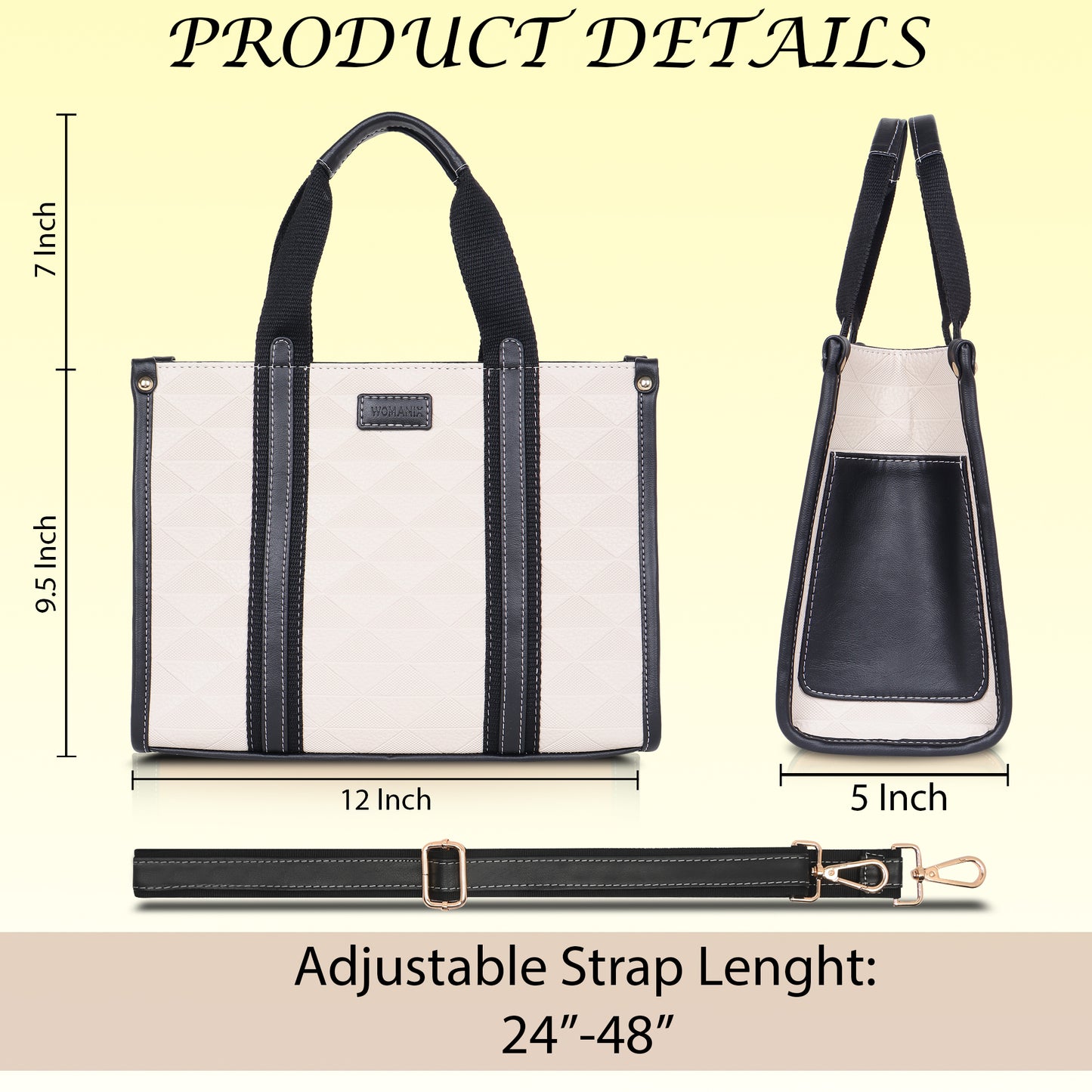 Womanix PU Laptop Tote Bags for Women with Front Pocket, Work Bag,15 inch tote for Women, Large Capacity Handbag for Office, School, Travel, Teacher Purse (Beige Tan) (0096)