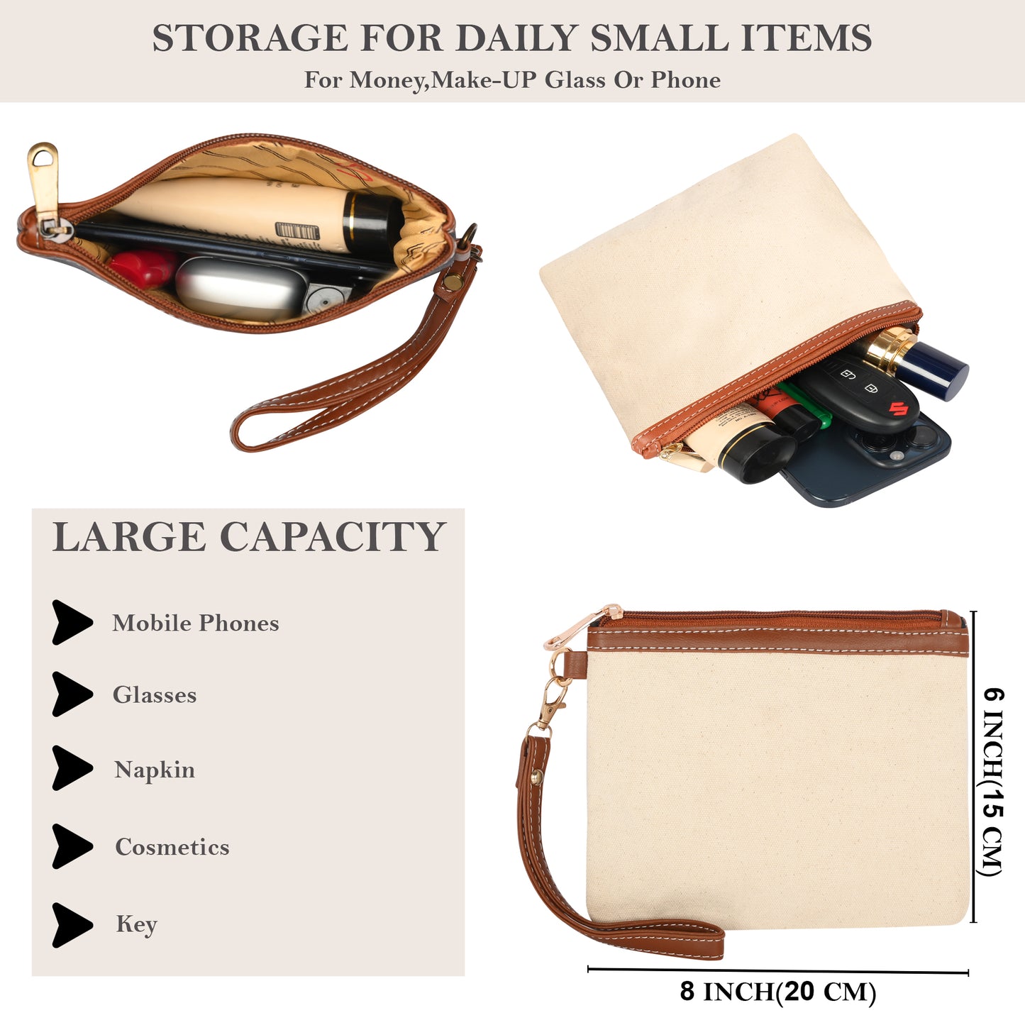 Canvas Laptop Tote Bag 14 inch Casual Briefcase Handbag