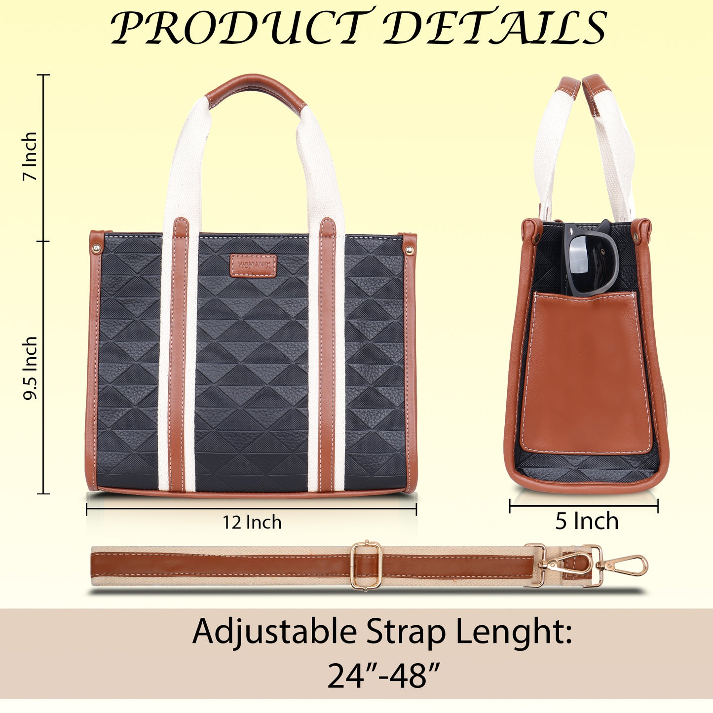 Womanix PU Laptop Tote Bags for Women with Front Pocket, Work Bag,15 inch tote for Women, Large Capacity Handbag for Office, School, Travel, Teacher Purse (Beige Tan) (0096)