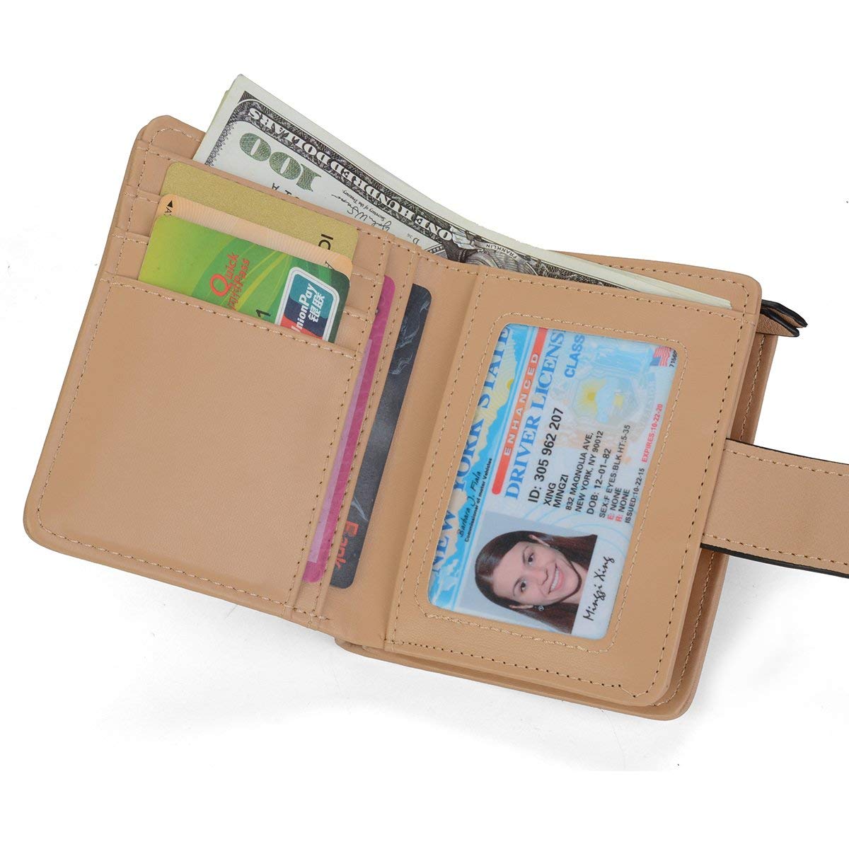 Tri-fold Fashion Card Coin Holder Ladies Wallet Small Size