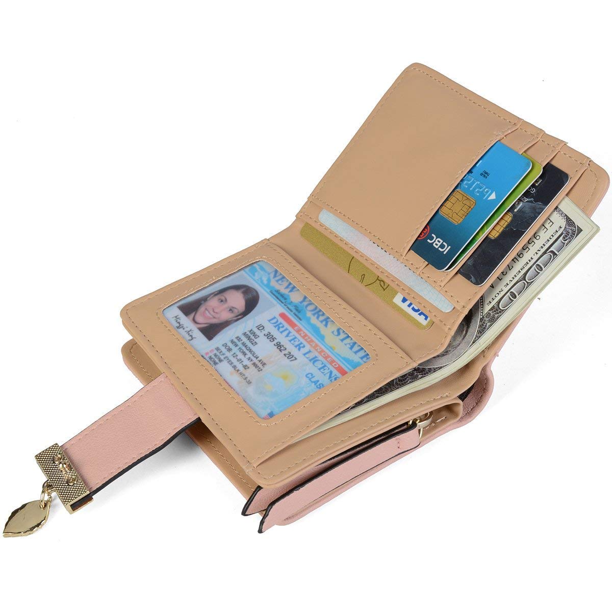 Tri-fold Fashion Card Coin Holder Ladies Wallet Small Size