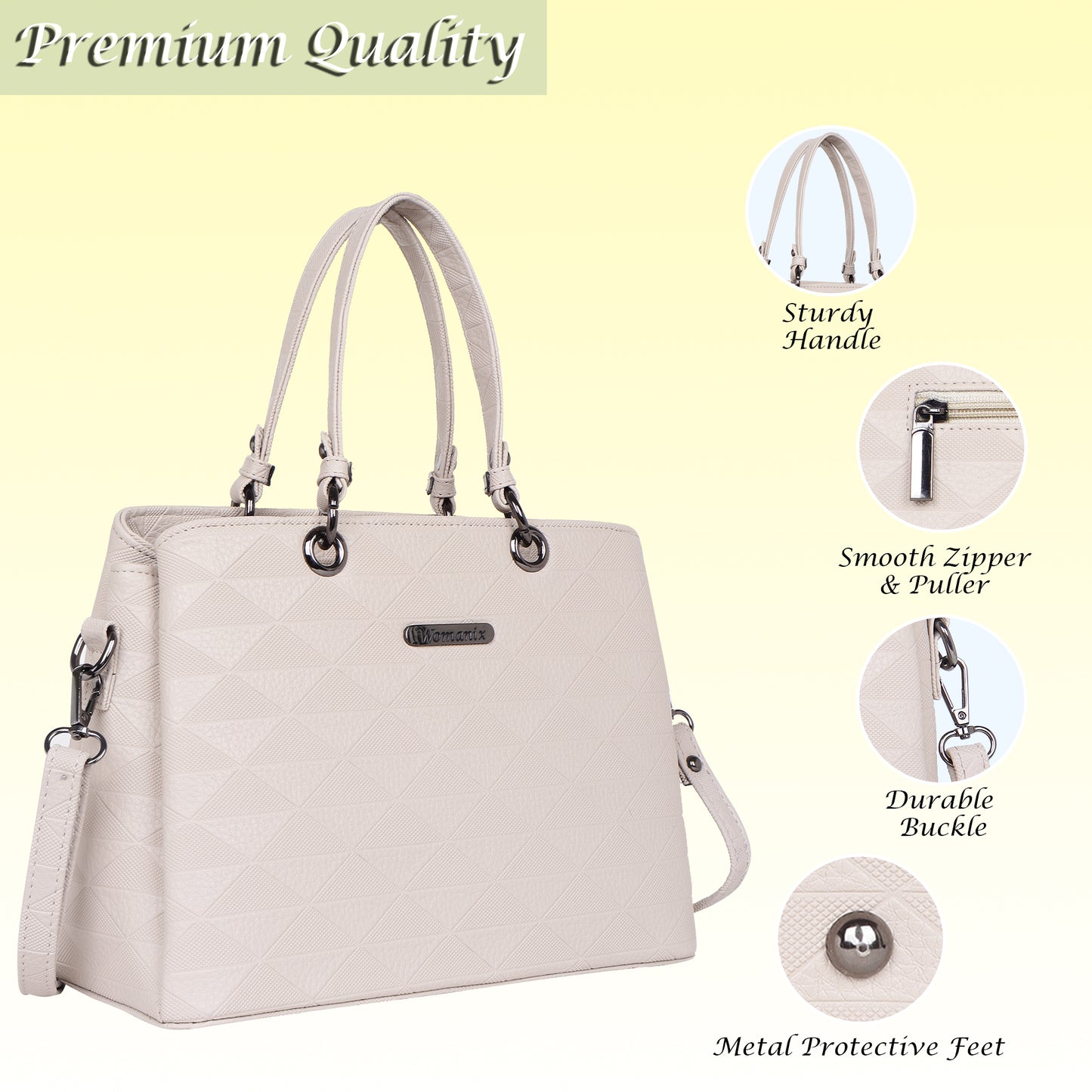 Tri- Compartment Handbag