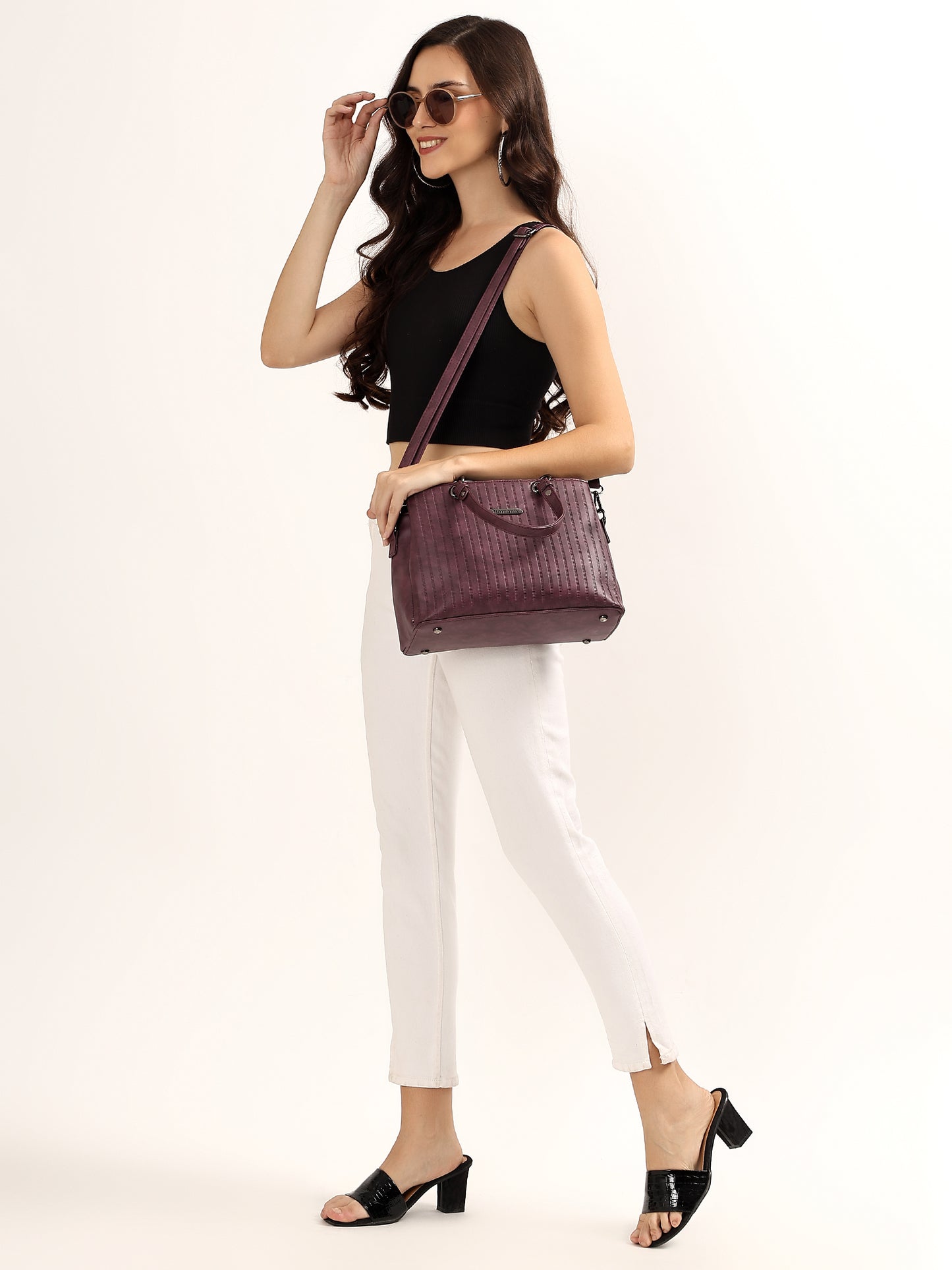 Tri- Compartment Handbag