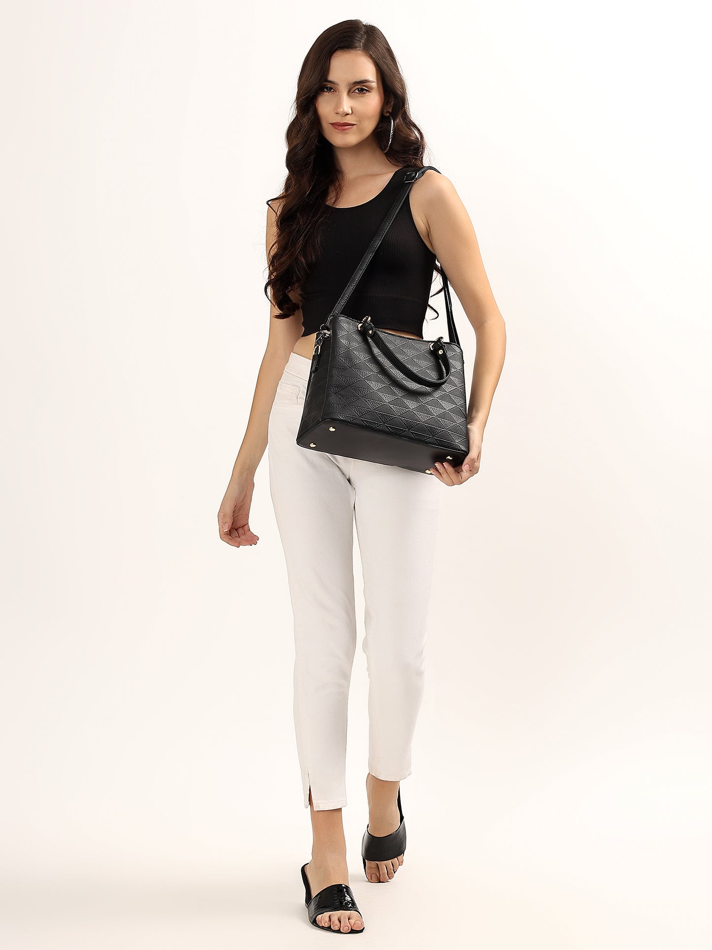 Tri- Compartment Handbag