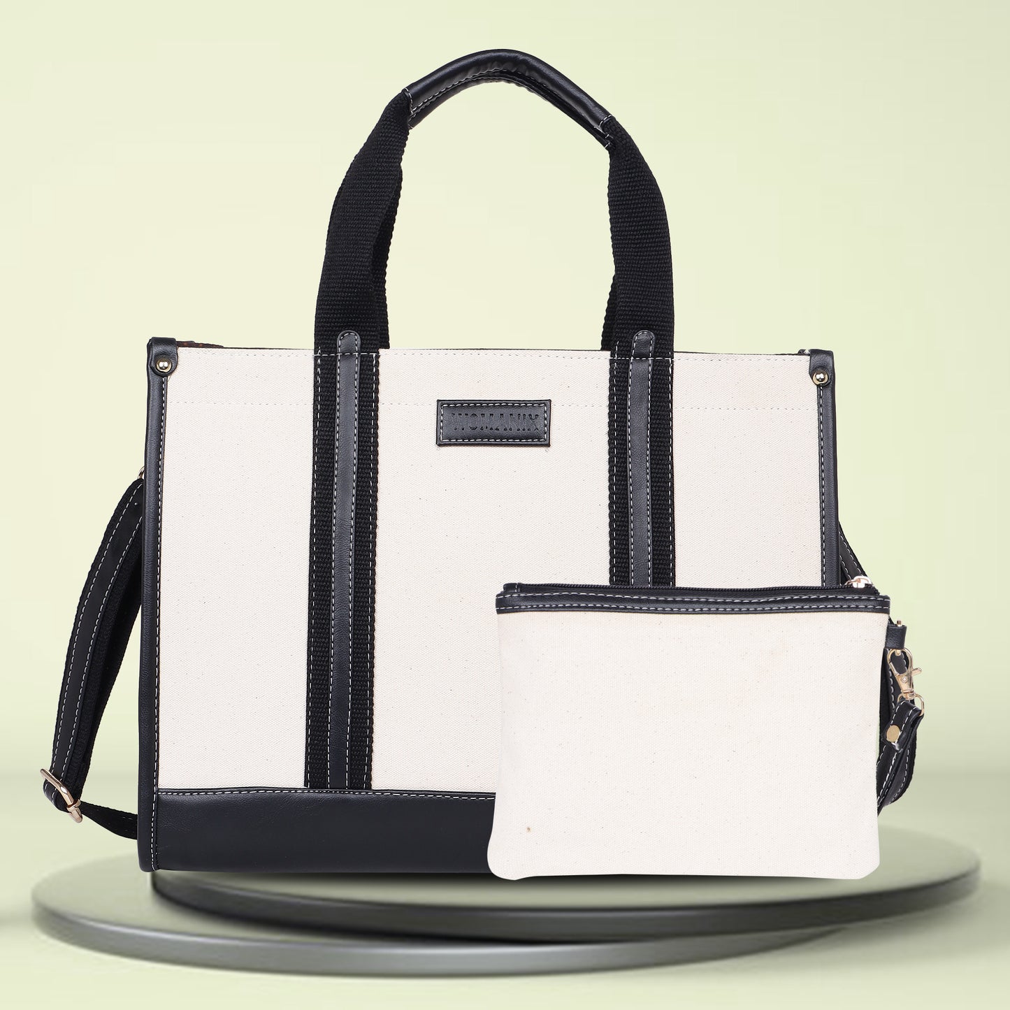 Canvas Laptop Tote Bag 14 inch Casual Briefcase Handbag