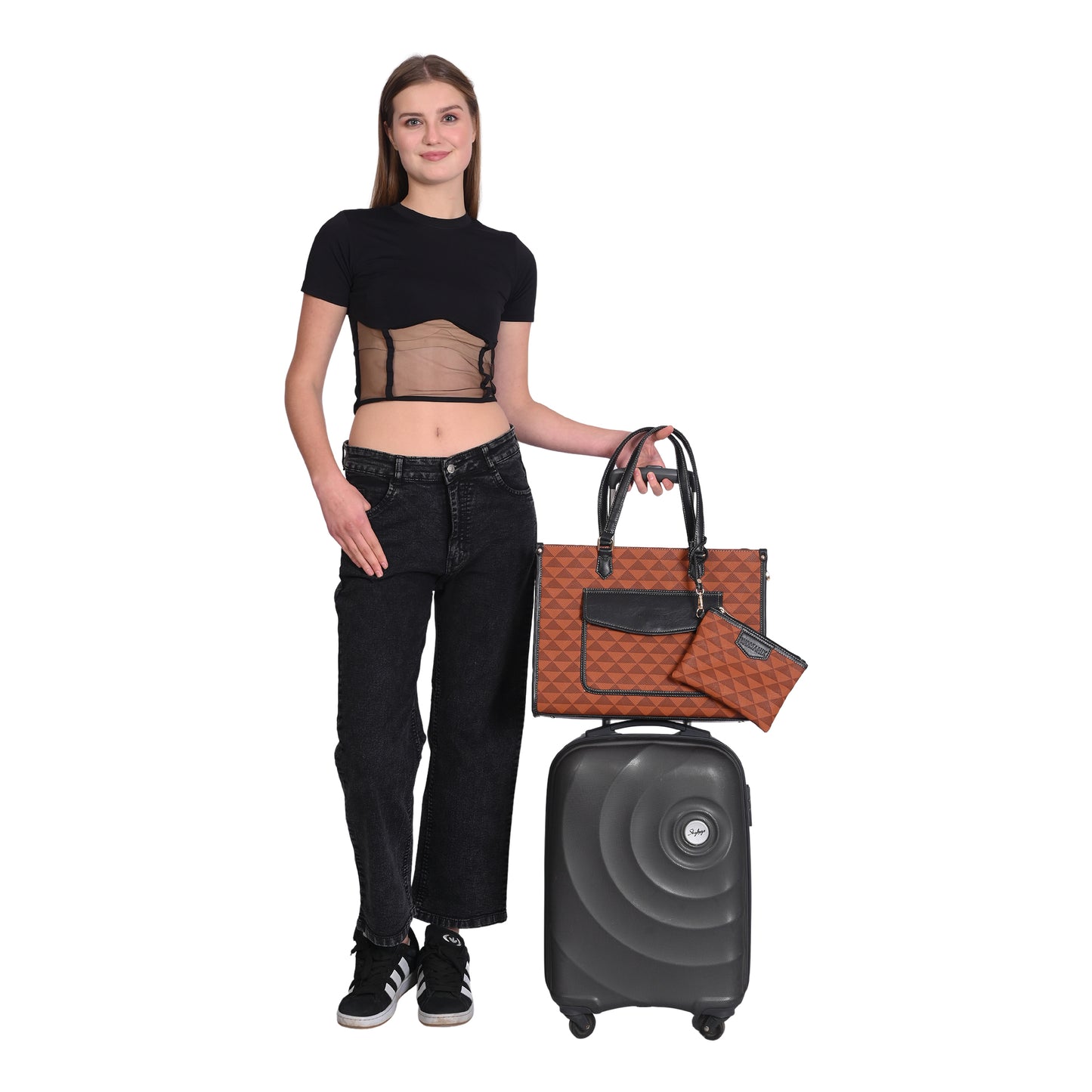 Women PU Laptop Tote bag 14 Inch College Bag Office Bag Briefcase Handbag (0081)