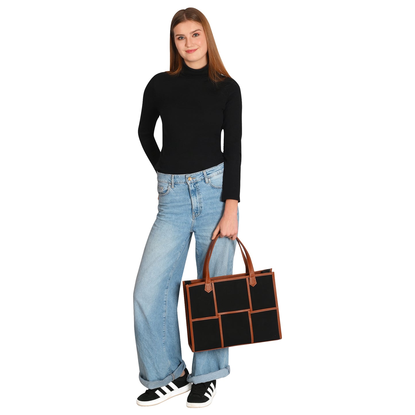 Women Canvas Laptop Tote Bag 14 inch Casual Briefcase Handbag