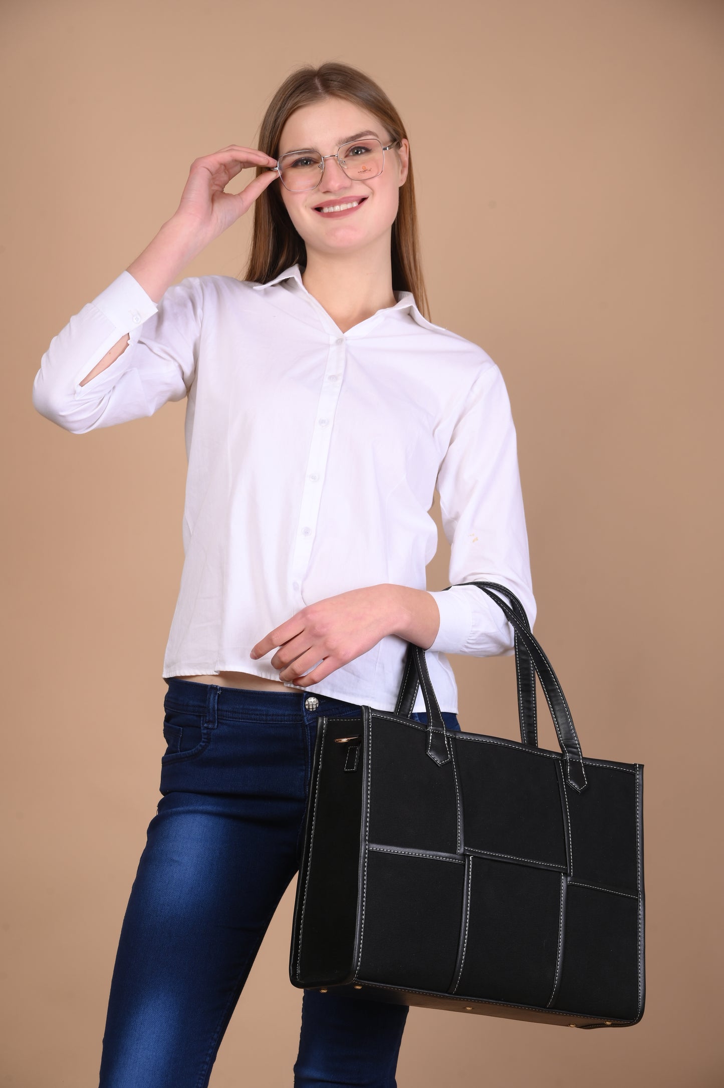 Women Canvas Laptop Tote Bag 14 inch Casual Briefcase Handbag