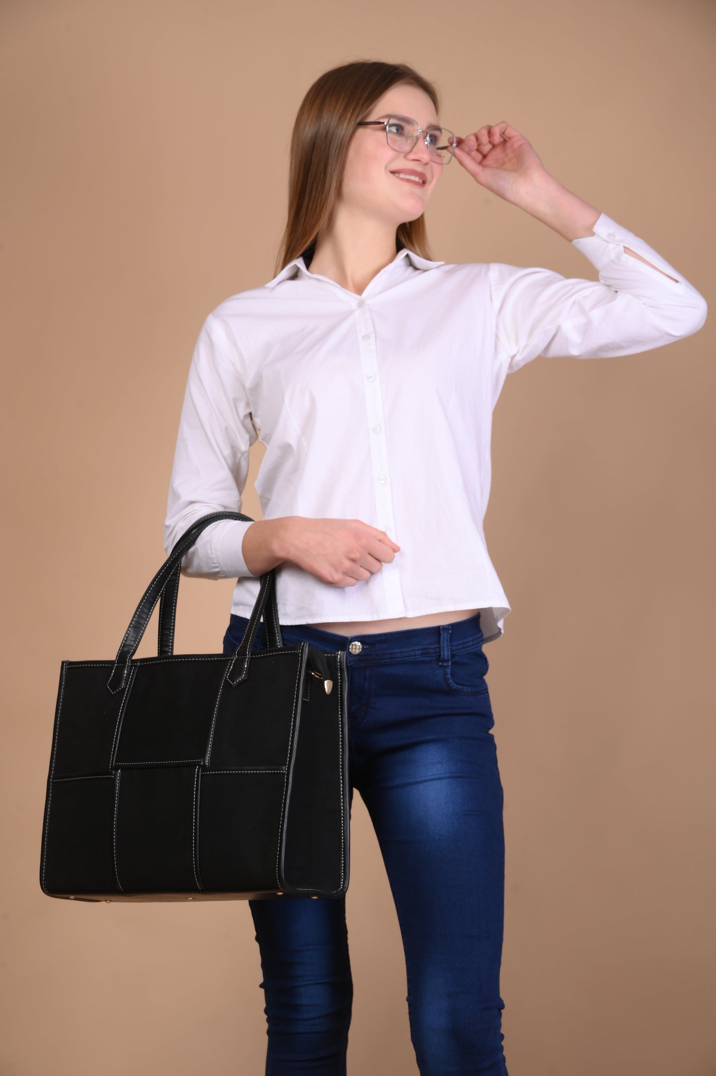 Women Canvas Laptop Tote Bag 14 inch Casual Briefcase Handbag
