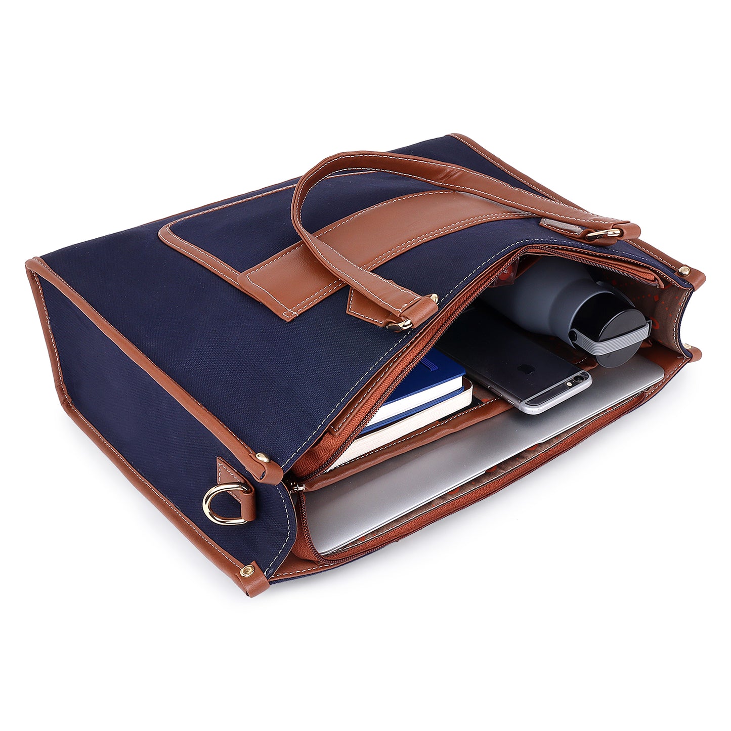 Canvas Laptop Tote Bag 14 Inch Casual Briefcase Handbag