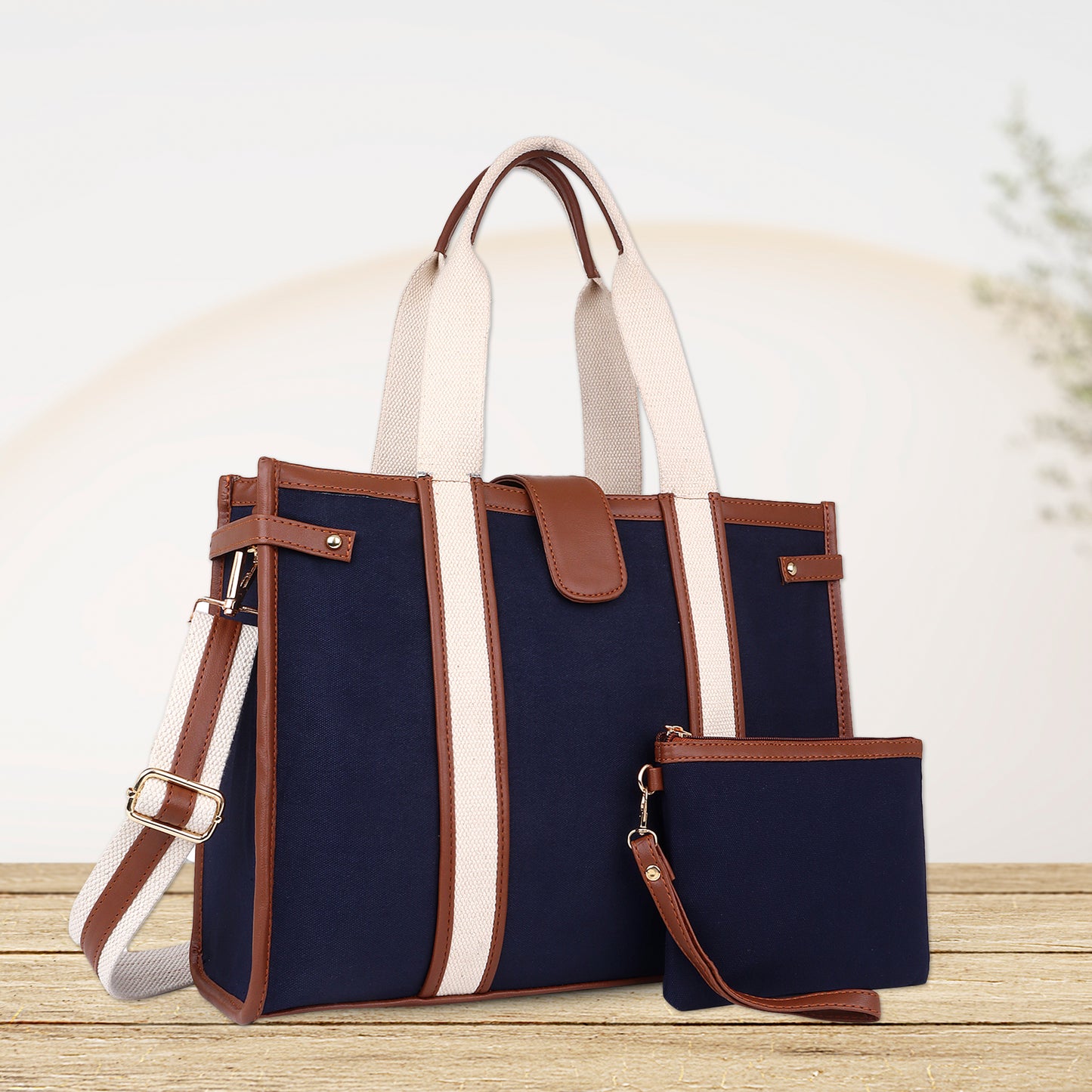 Canvas Laptop Tote Bag 14 inch Casual Briefcase Handbag