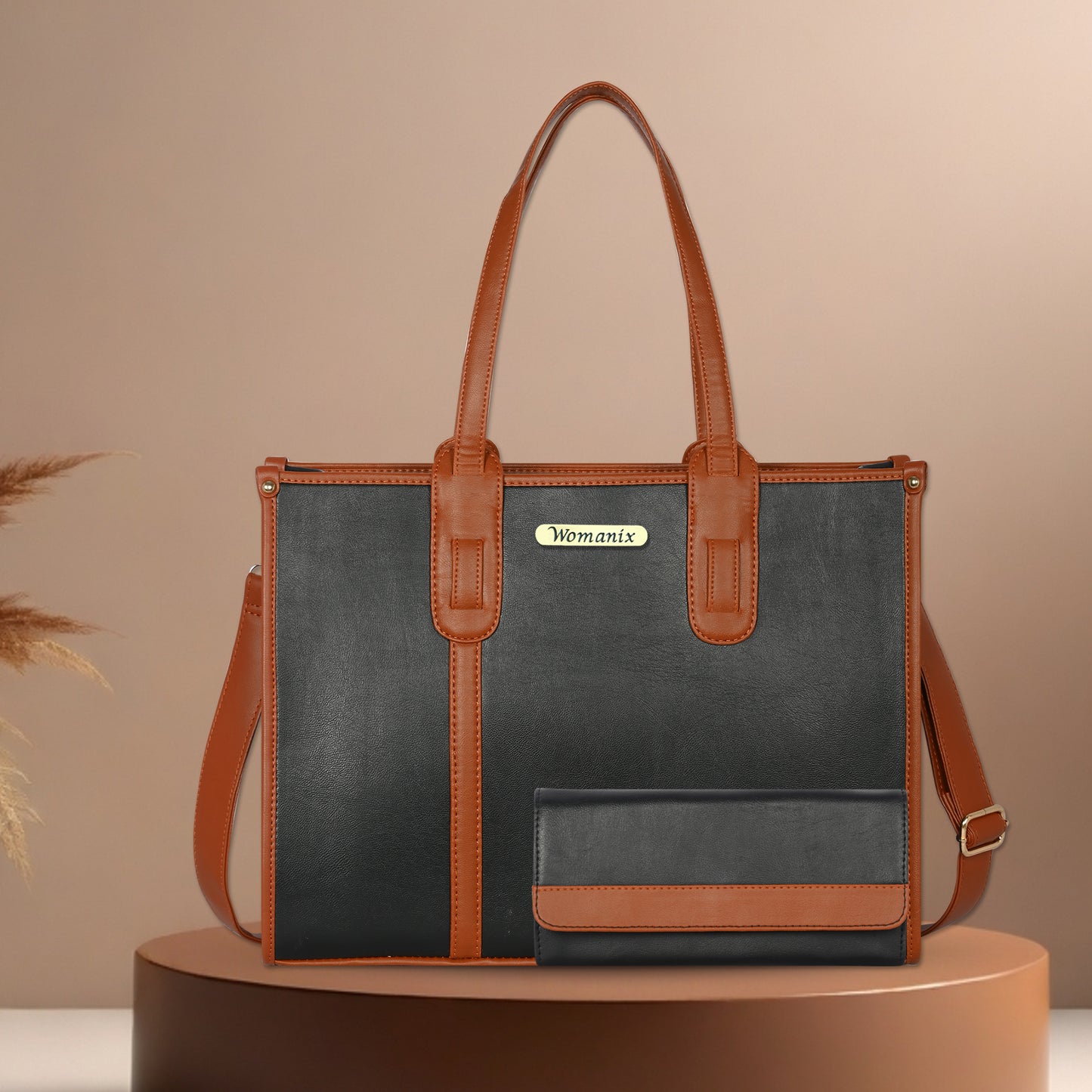 Women PU Laptop Tote bag 15 Inch College Bag Office Bag Briefcase Handbag (0079)
