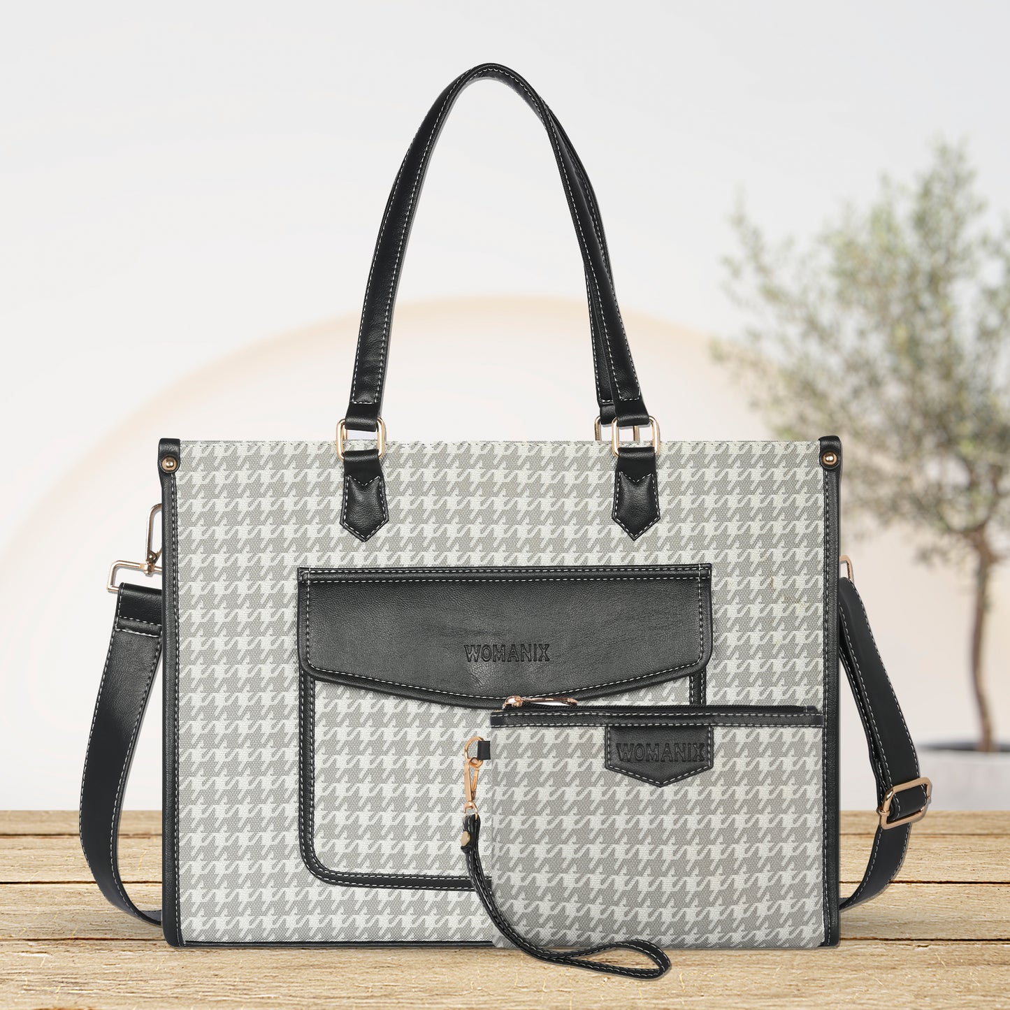 Women PU Laptop Tote bag 15 Inch College Bag Office Bag Briefcase Handbag (0077)