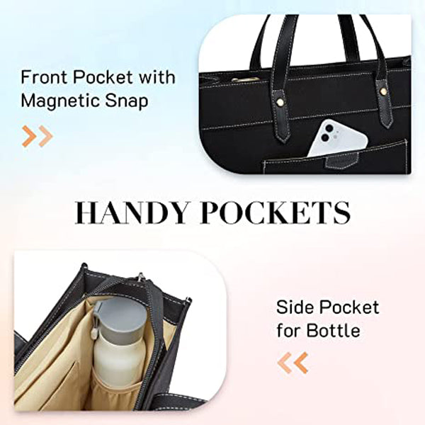 Noir Charm Laptop Tote