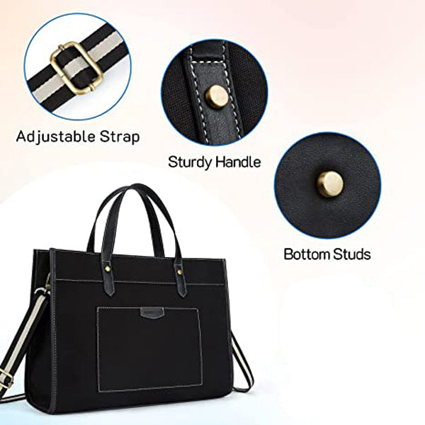 Noir Charm Laptop Tote