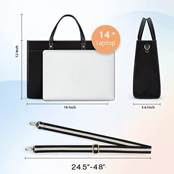 Noir Charm Laptop Tote