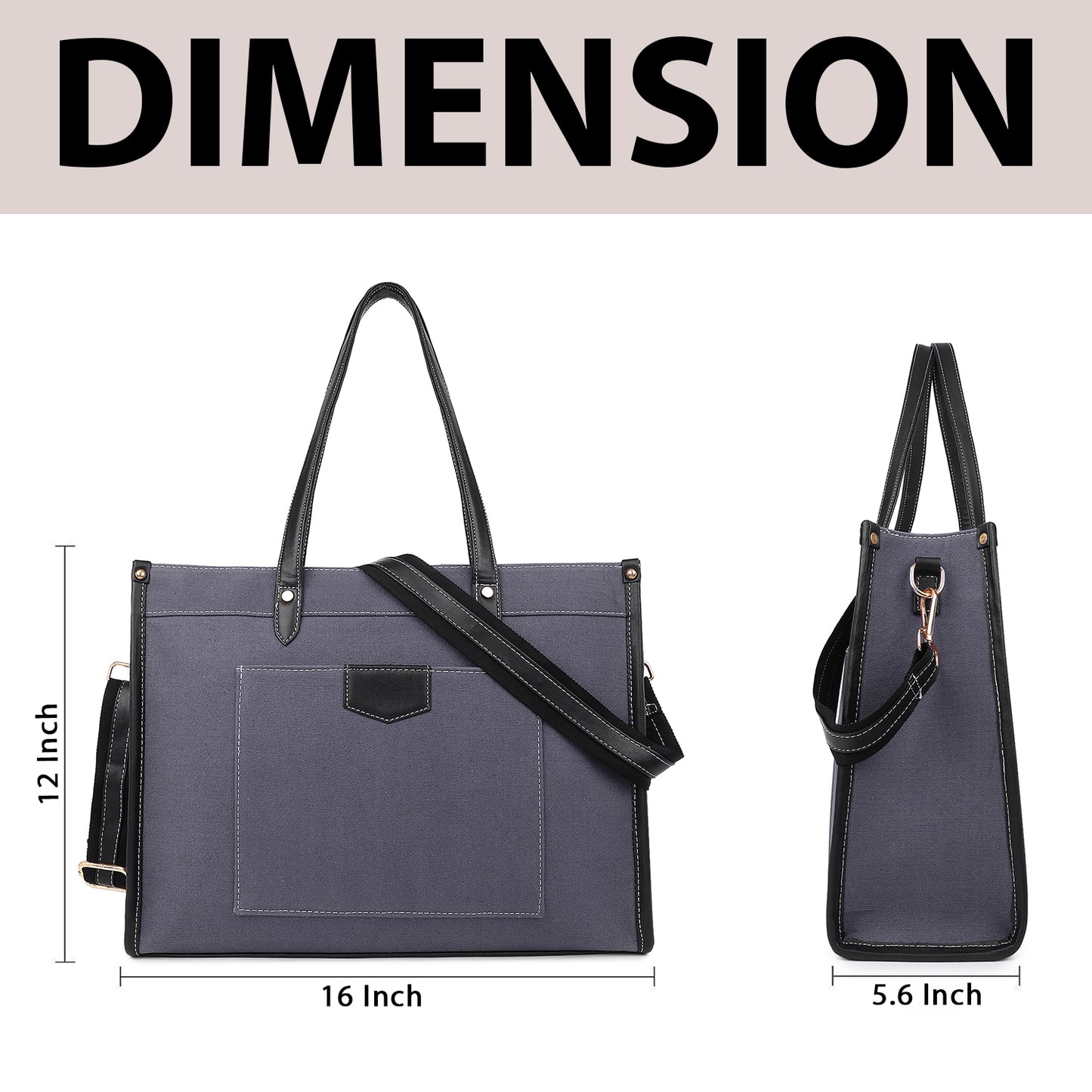 Noir Charm Laptop Tote