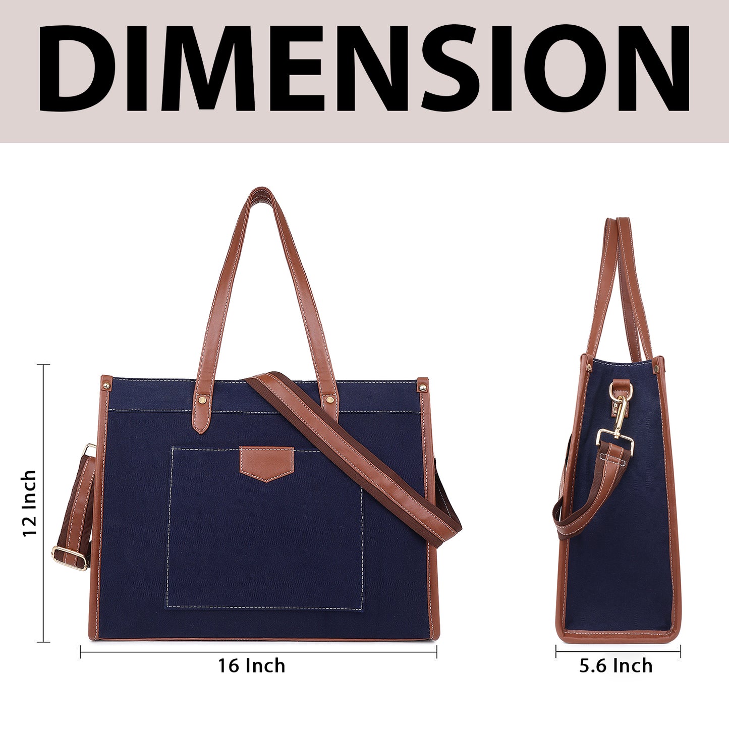 Noir Charm Laptop Tote