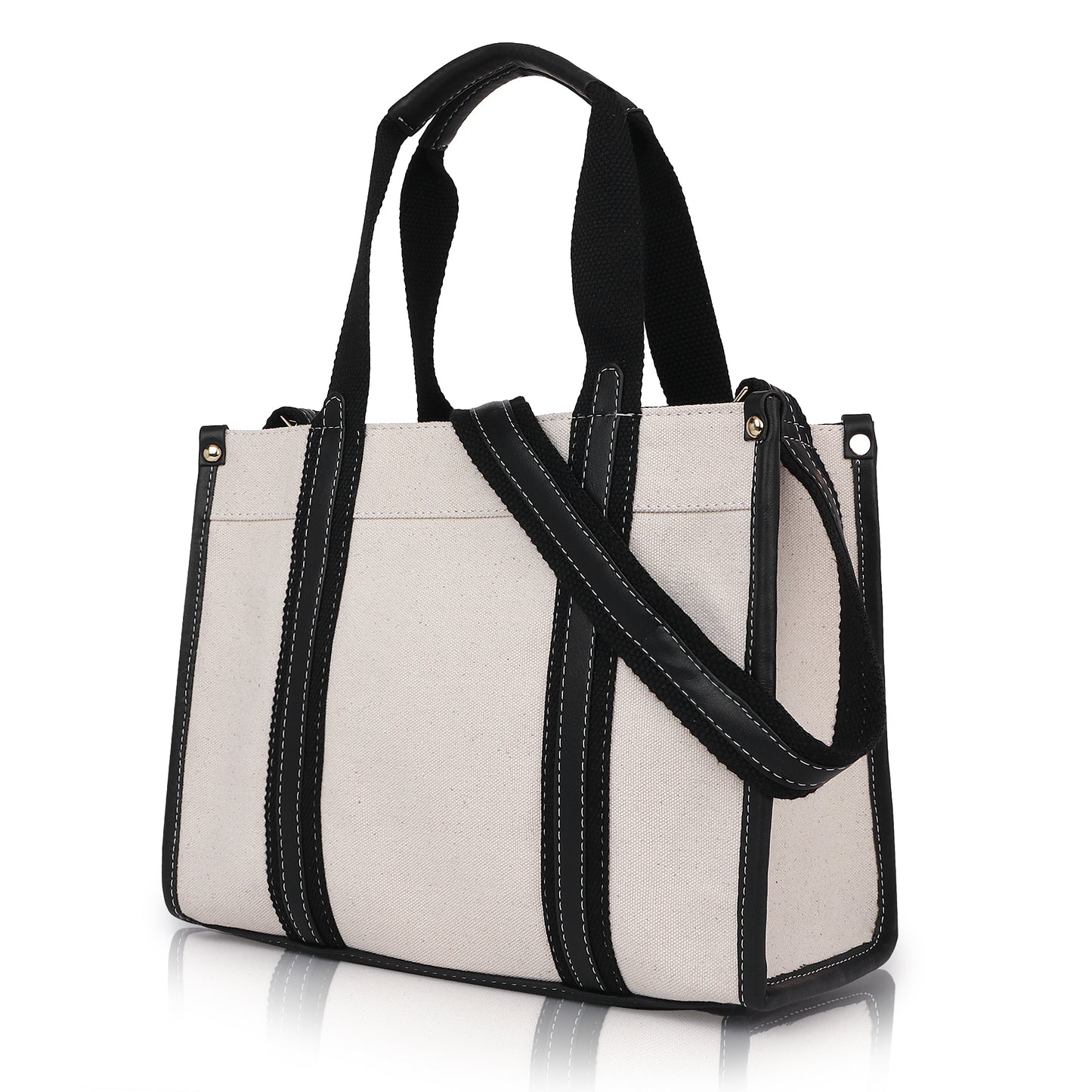 Canvas Laptop Tote Bag 12 inch Casual Small Briefcase Handbag