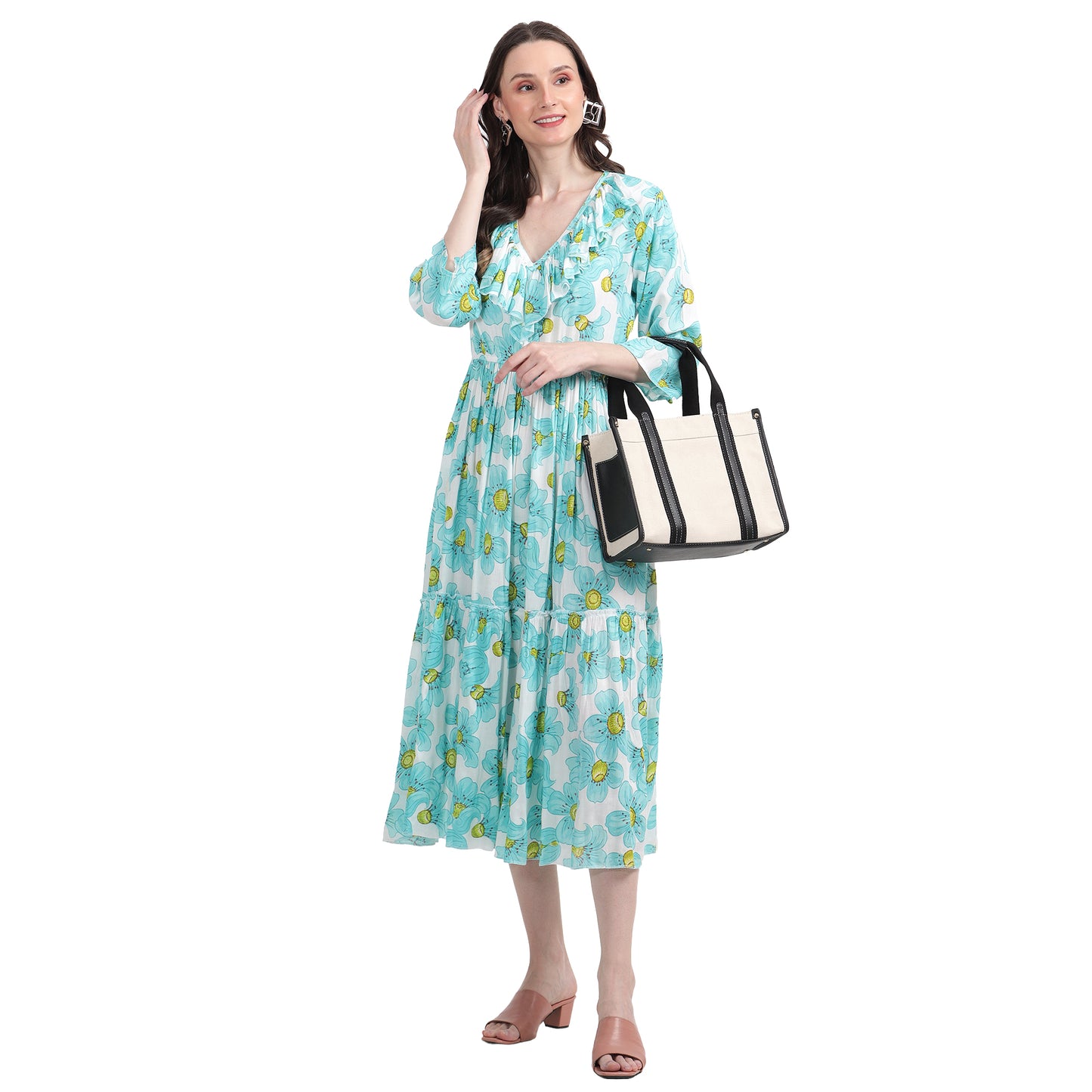 Canvas Laptop Tote Bag 12 inch Casual Small Briefcase Handbag