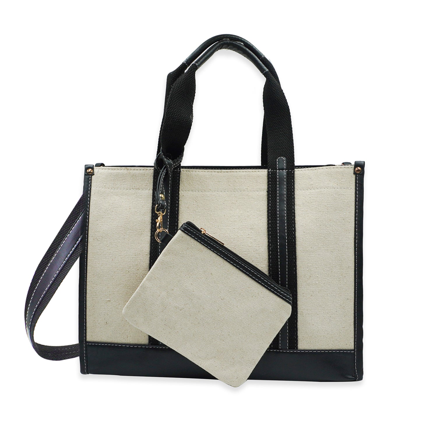 Canvas Laptop Tote Bag 14 inch Casual Briefcase Handbag