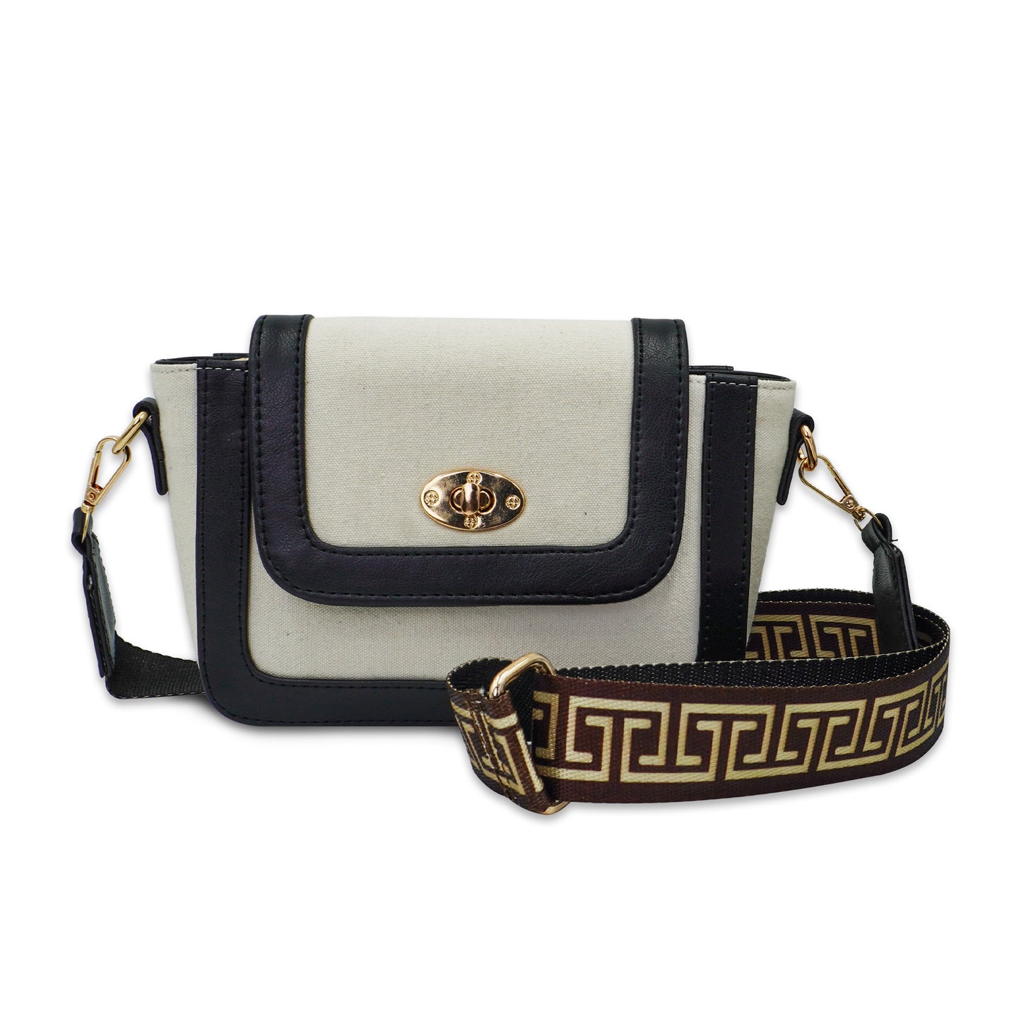 Canvas Shoulder Sling Bag with Adjustable Strap, Small Trendy Sling Crossbody Bag