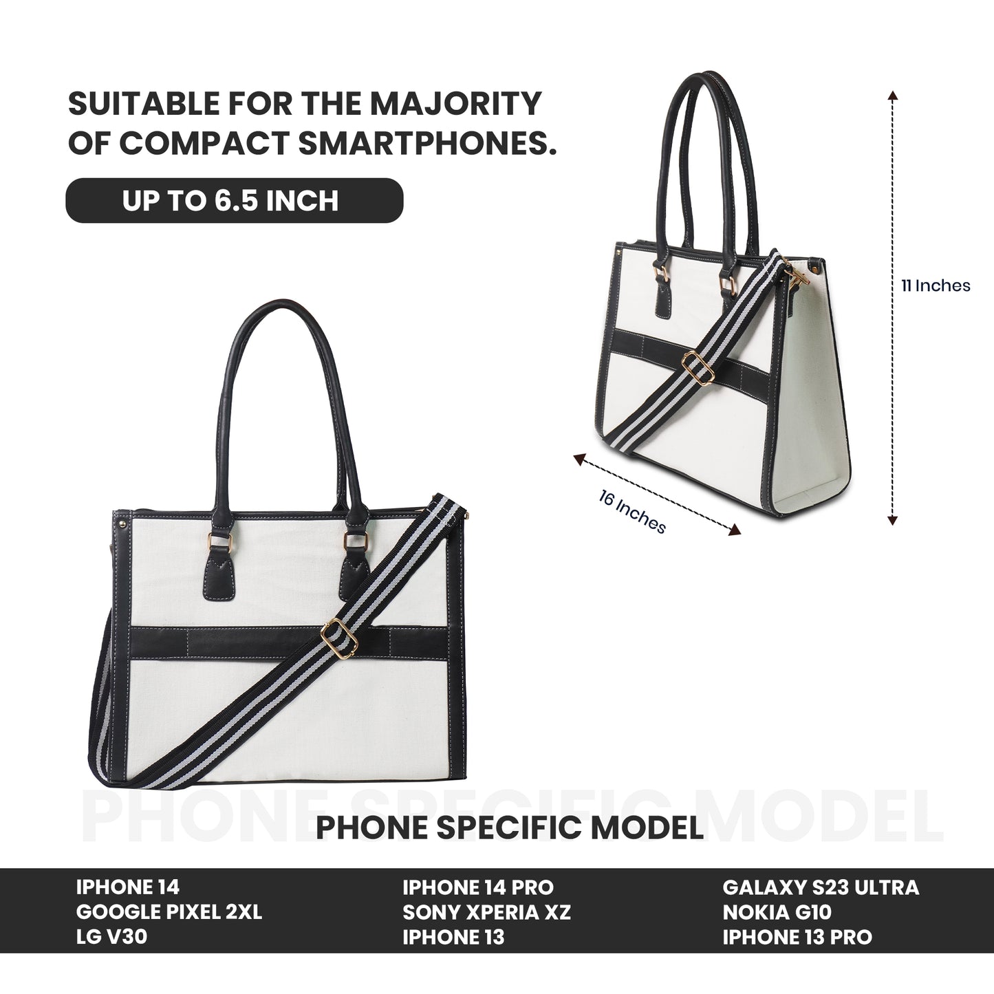 Women Canvas Laptop Tote Bag 14 inch Casual Briefcase Handbag