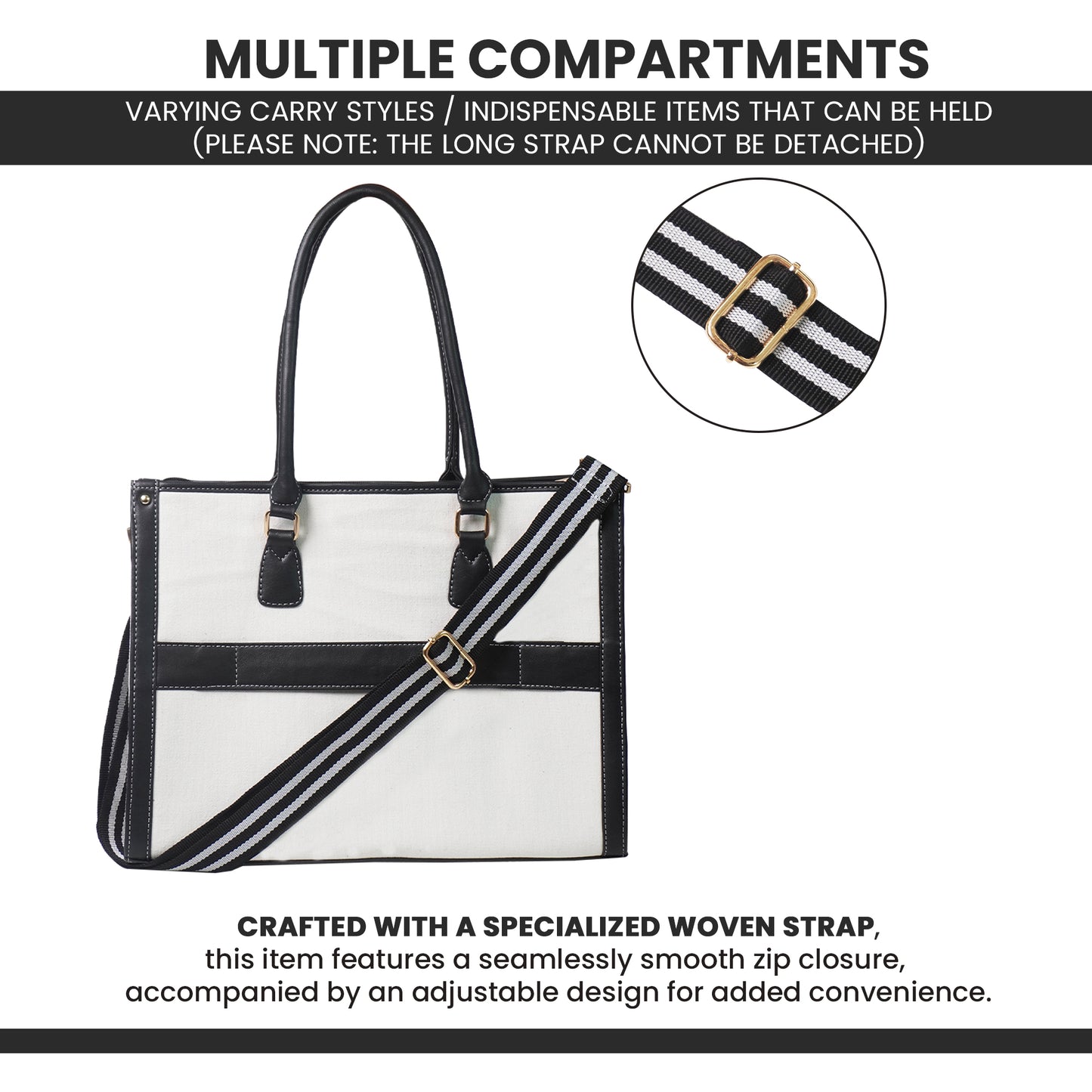 Women Canvas Laptop Tote Bag 14 inch Casual Briefcase Handbag