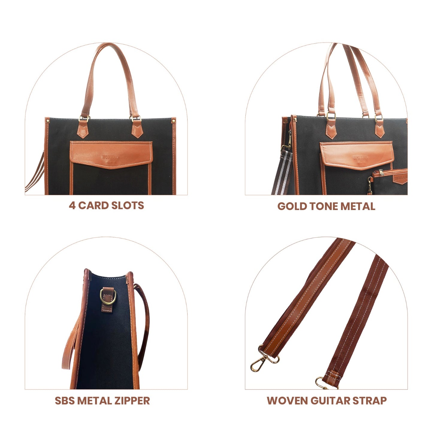 Canvas Laptop Tote Bag 14 Inch Casual Briefcase Handbag