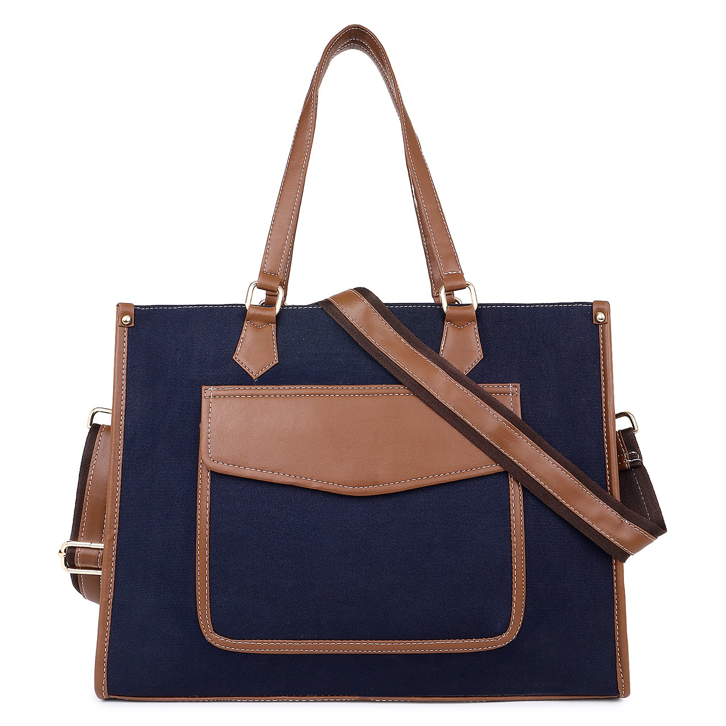 Canvas Laptop Tote Bag 12 inch, Casual Small Briefcase Handbag