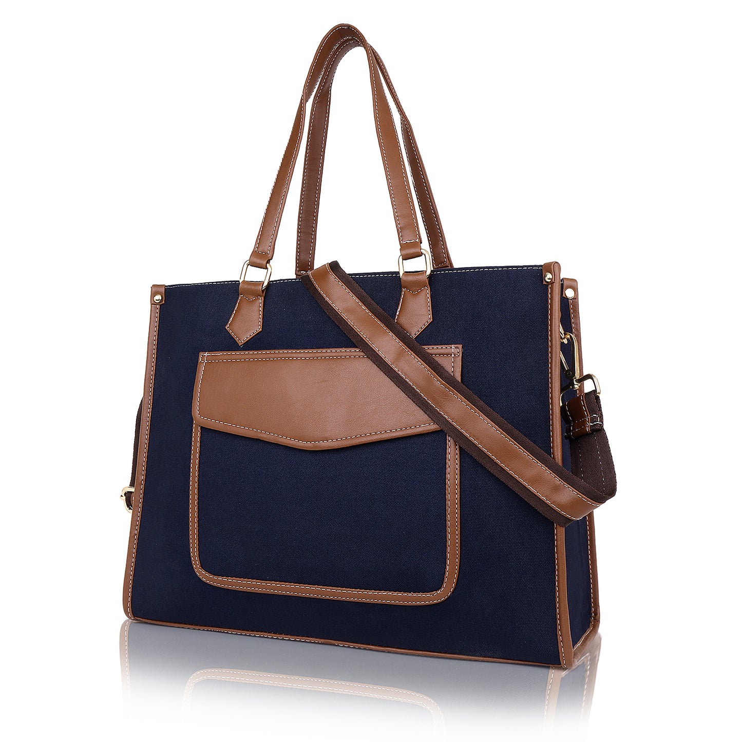 Canvas Laptop Tote Bag 12 inch, Casual Small Briefcase Handbag