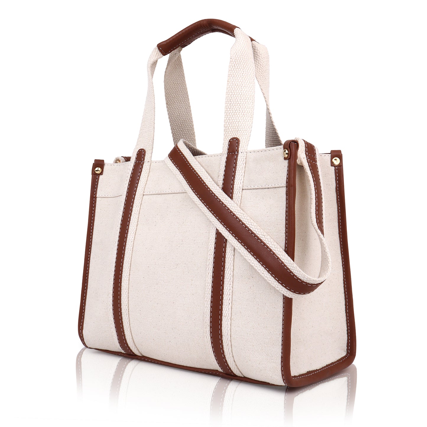Canvas Laptop Tote Bag 12 inch Casual Small Briefcase Handbag