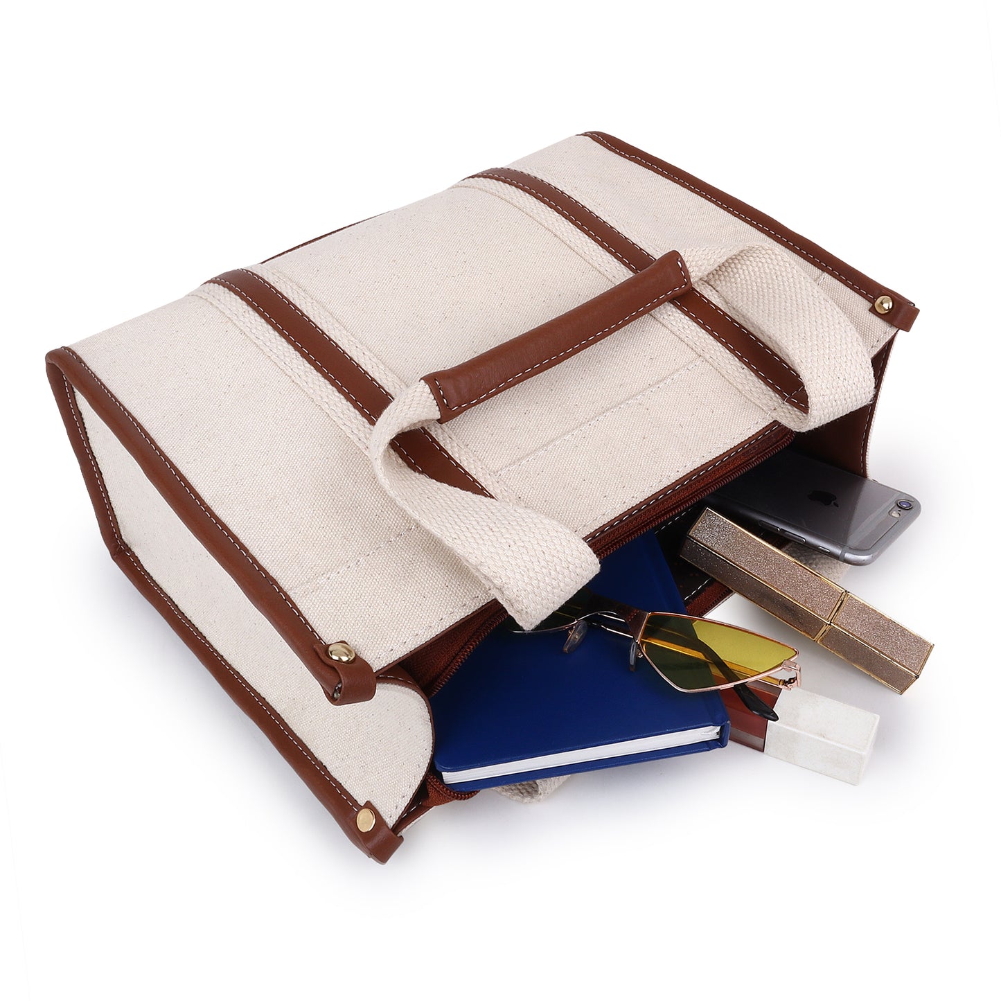 Canvas Laptop Tote Bag 12 inch Casual Small Briefcase Handbag