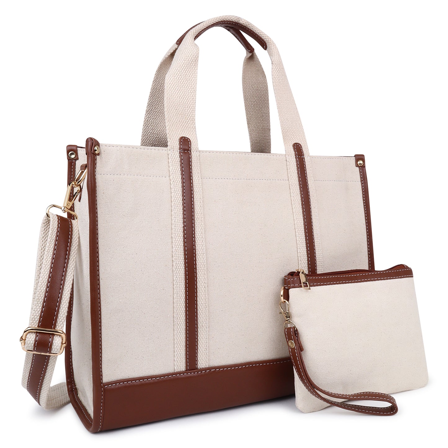 Canvas Laptop Tote Bag 14 inch Casual Briefcase Handbag