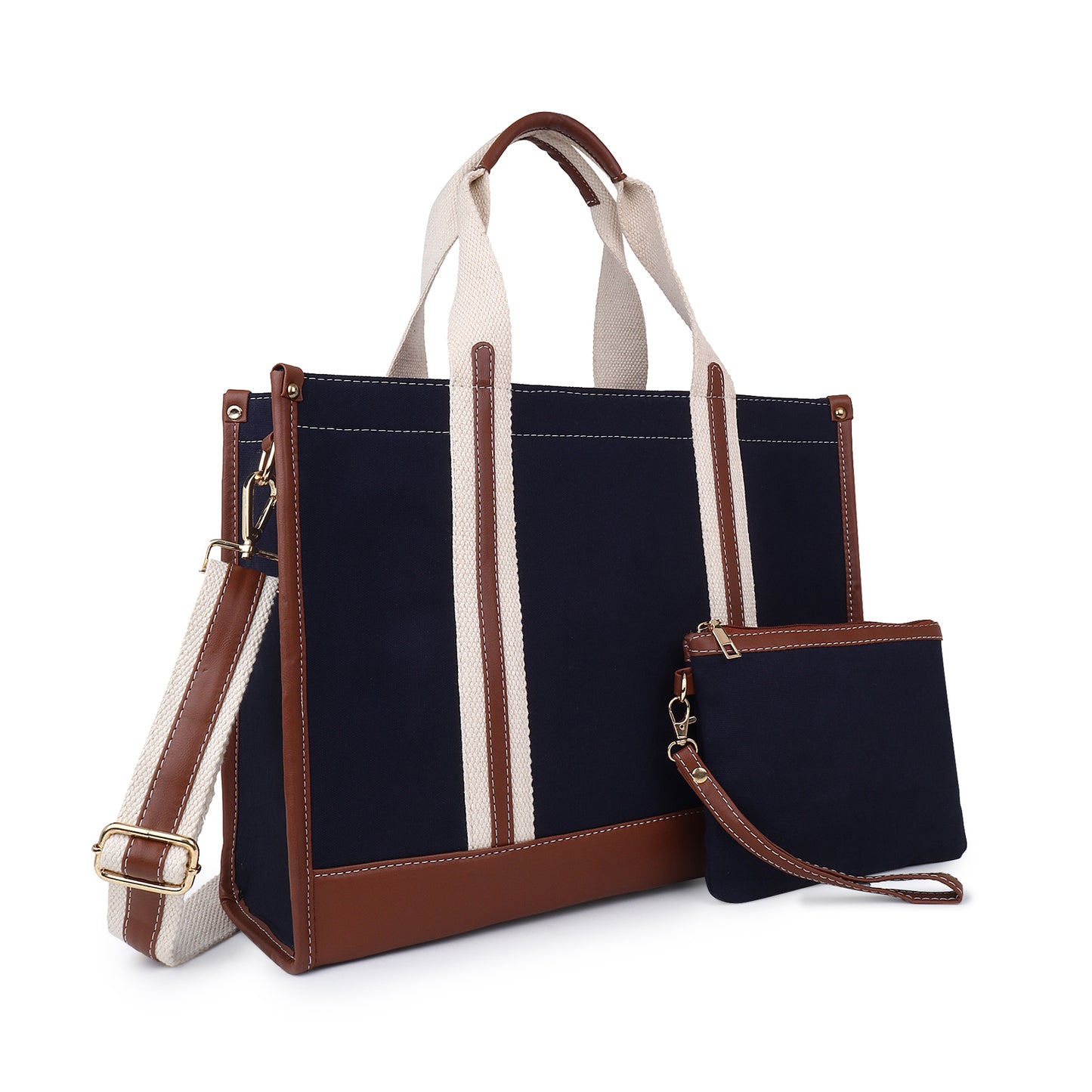 Canvas Laptop Tote Bag 14 inch Casual Briefcase Handbag